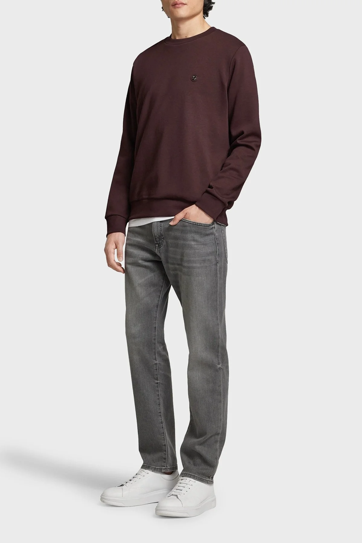 Boss Pamuklu Logolu Regular Fit Bisiklet Yaka Erkek Sweat 50520302 642 KAHVE - 4