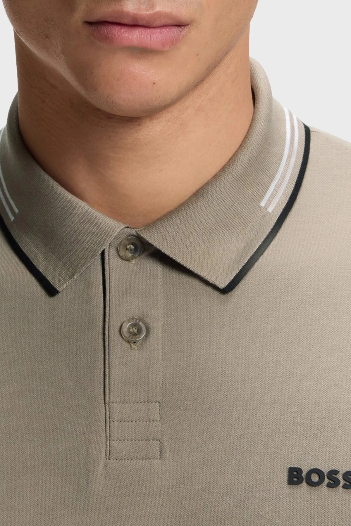 Boss Pamuklu Logolu Regular Fit Düğmeli Erkek Polo 50506193 336 HAKİ - 4