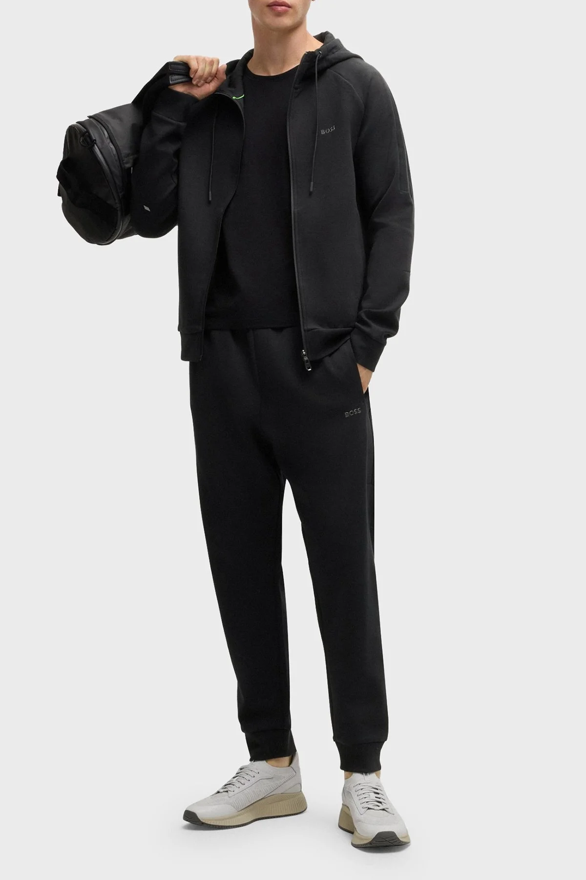 Boss Pamuklu Logolu Regular Fit Kapüşonlu Erkek Eşofman Takımı 50519395 001 SİYAH - 1