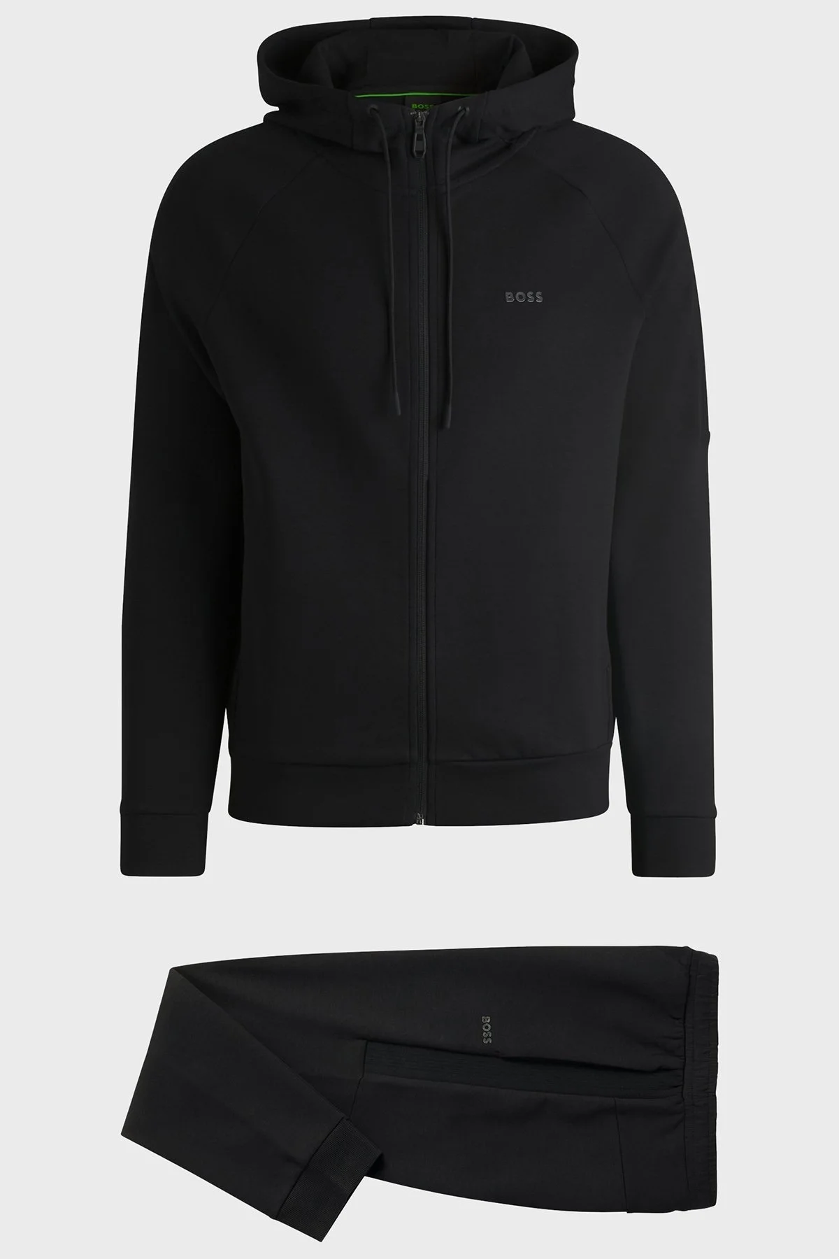 Boss Pamuklu Logolu Regular Fit Kapüşonlu Erkek Eşofman Takımı 50519395 001 SİYAH - 5