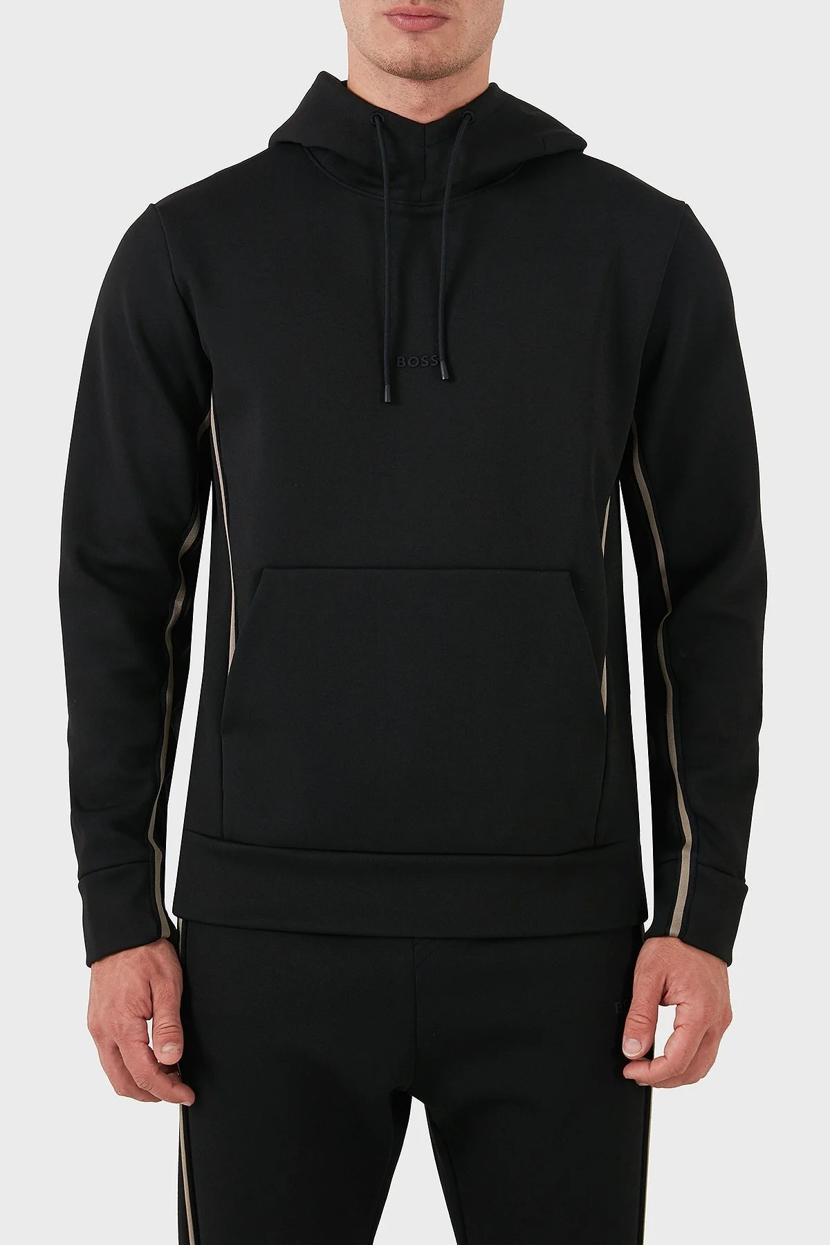 Boss Pamuklu Logolu Regular Fit Kapüşonlu Erkek Sweat 50523905 001 SİYAH - 1