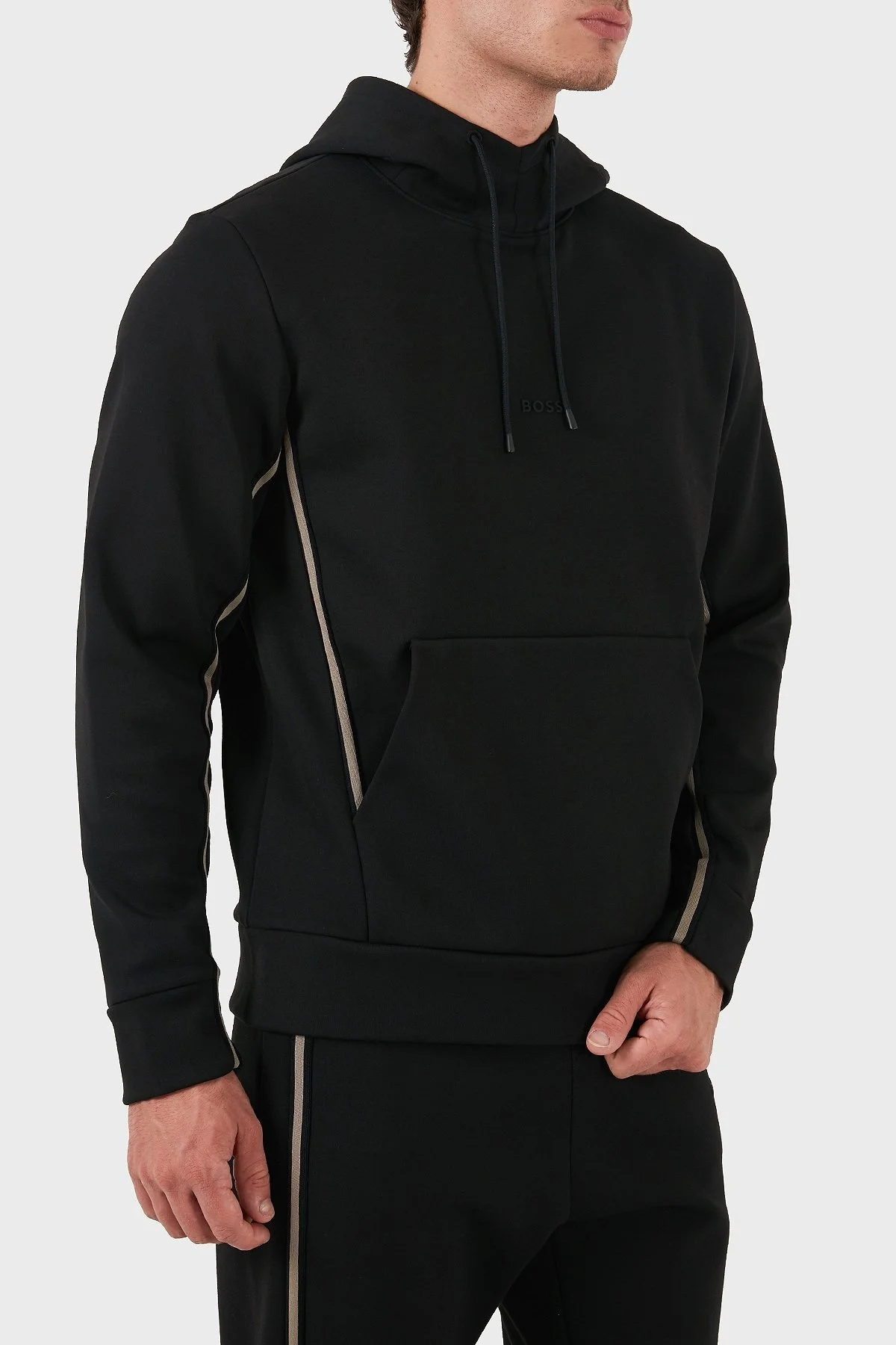 Boss Pamuklu Logolu Regular Fit Kapüşonlu Erkek Sweat 50523905 001 SİYAH - 5