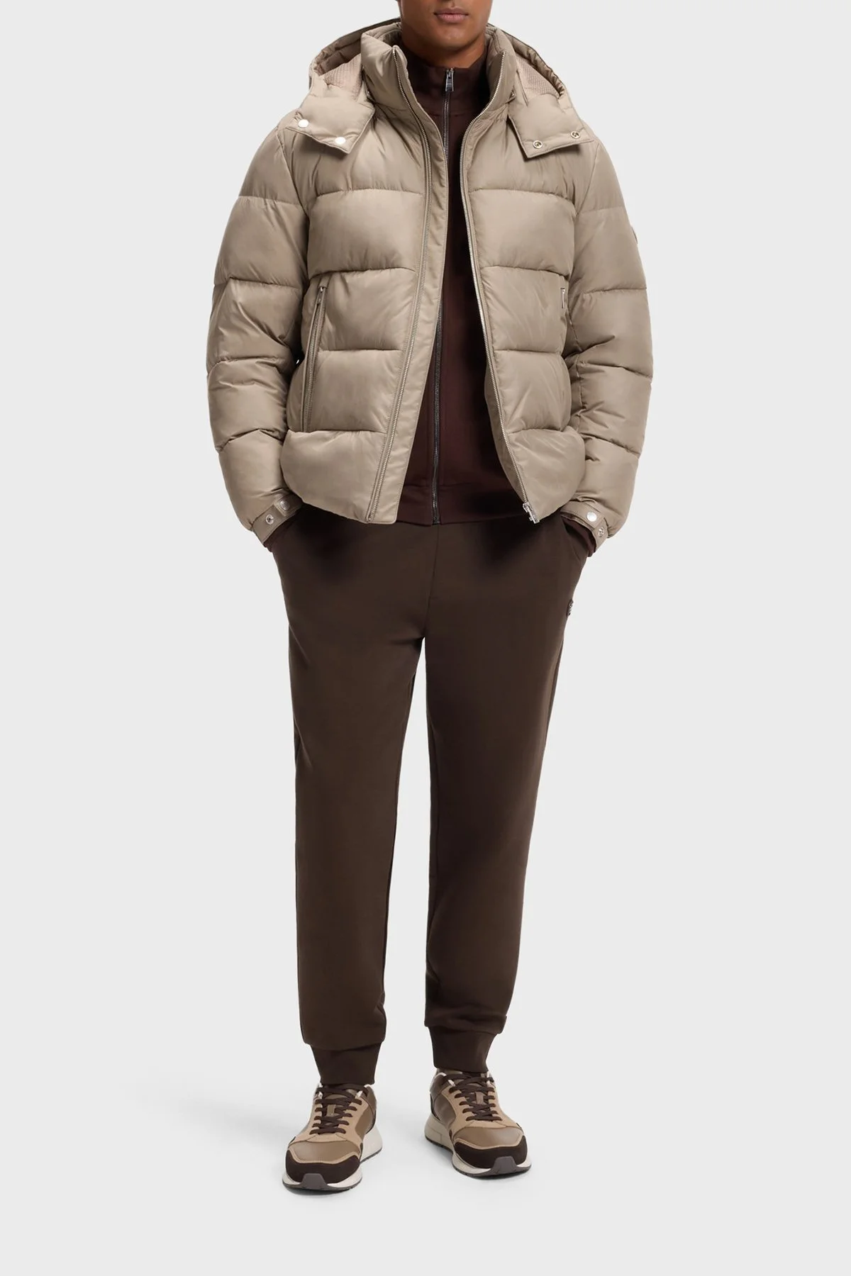 Boss Pamuklu Logolu Regular Fit Lastikli Paça Erkek Pantolon 50555853 209 Kahve - 2