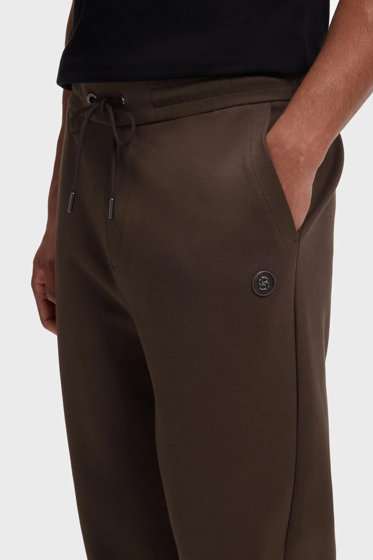 Boss Pamuklu Logolu Regular Fit Lastikli Paça Erkek Pantolon 50555853 209 Kahve - 4