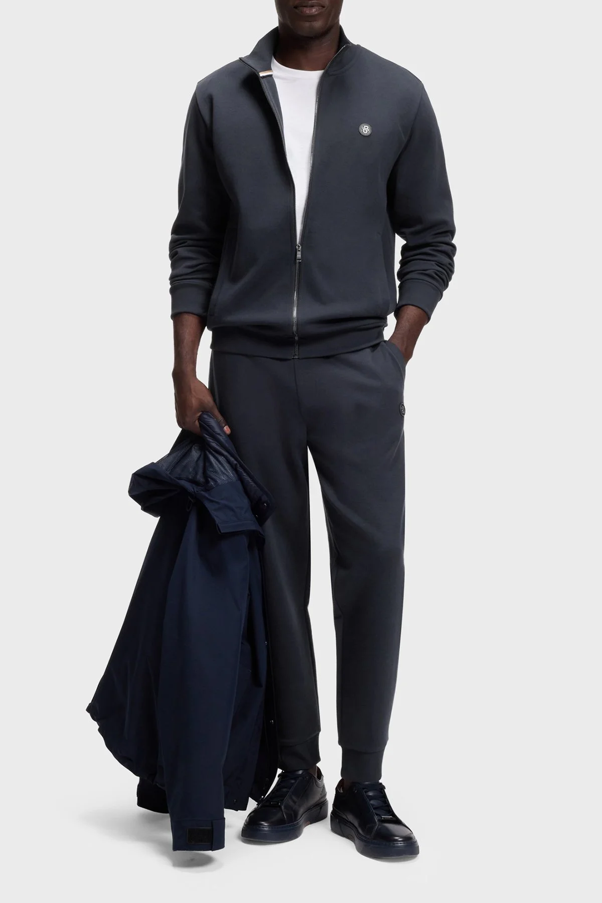 Boss Pamuklu Logolu Regular Fit Lastikli Paça Erkek Pantolon 5DK150555853404. Lacivert - 2