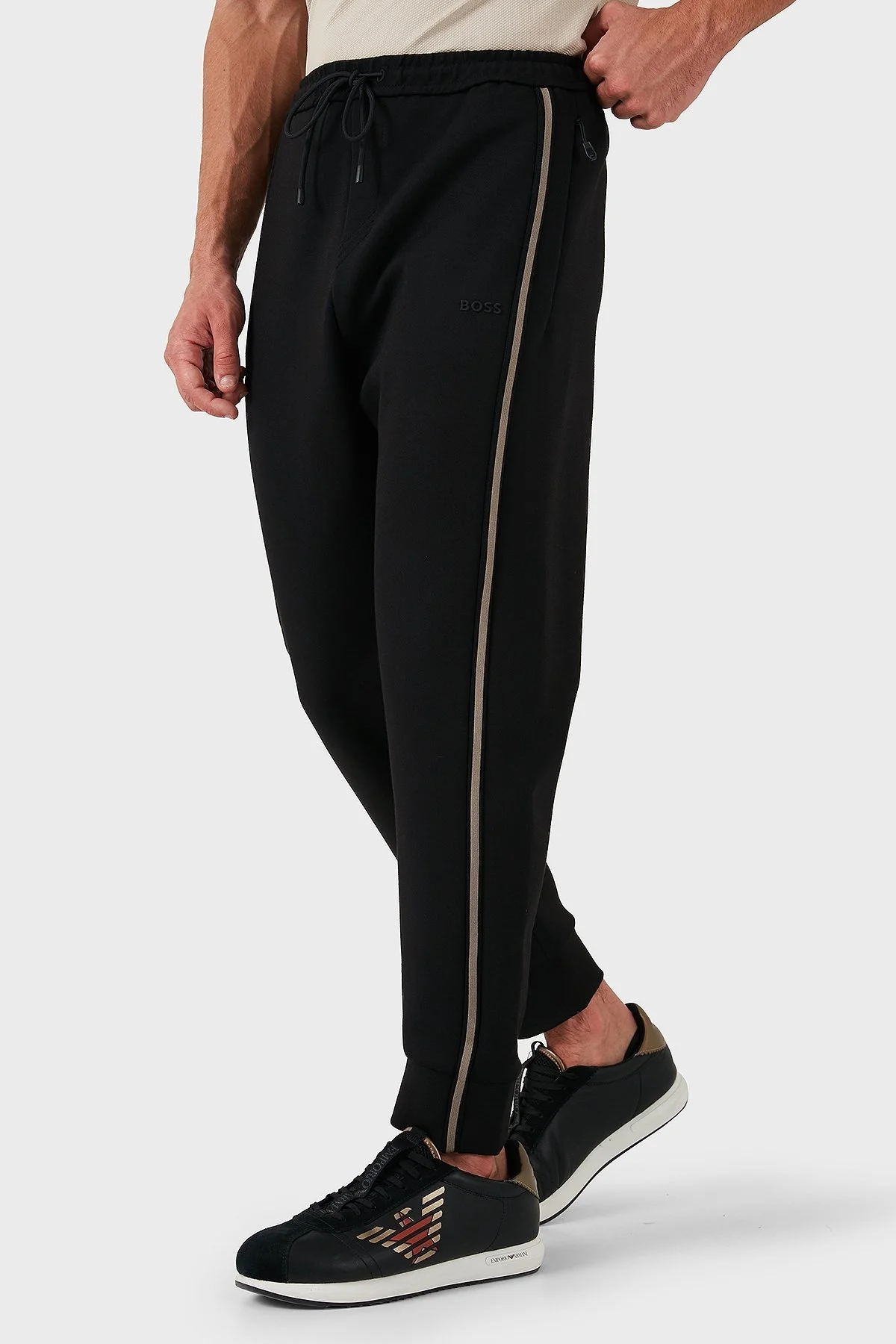 Boss Pamuklu Logolu Regular Fit Normal Bel Erkek Pantolon 50523895 001 SİYAH - 2