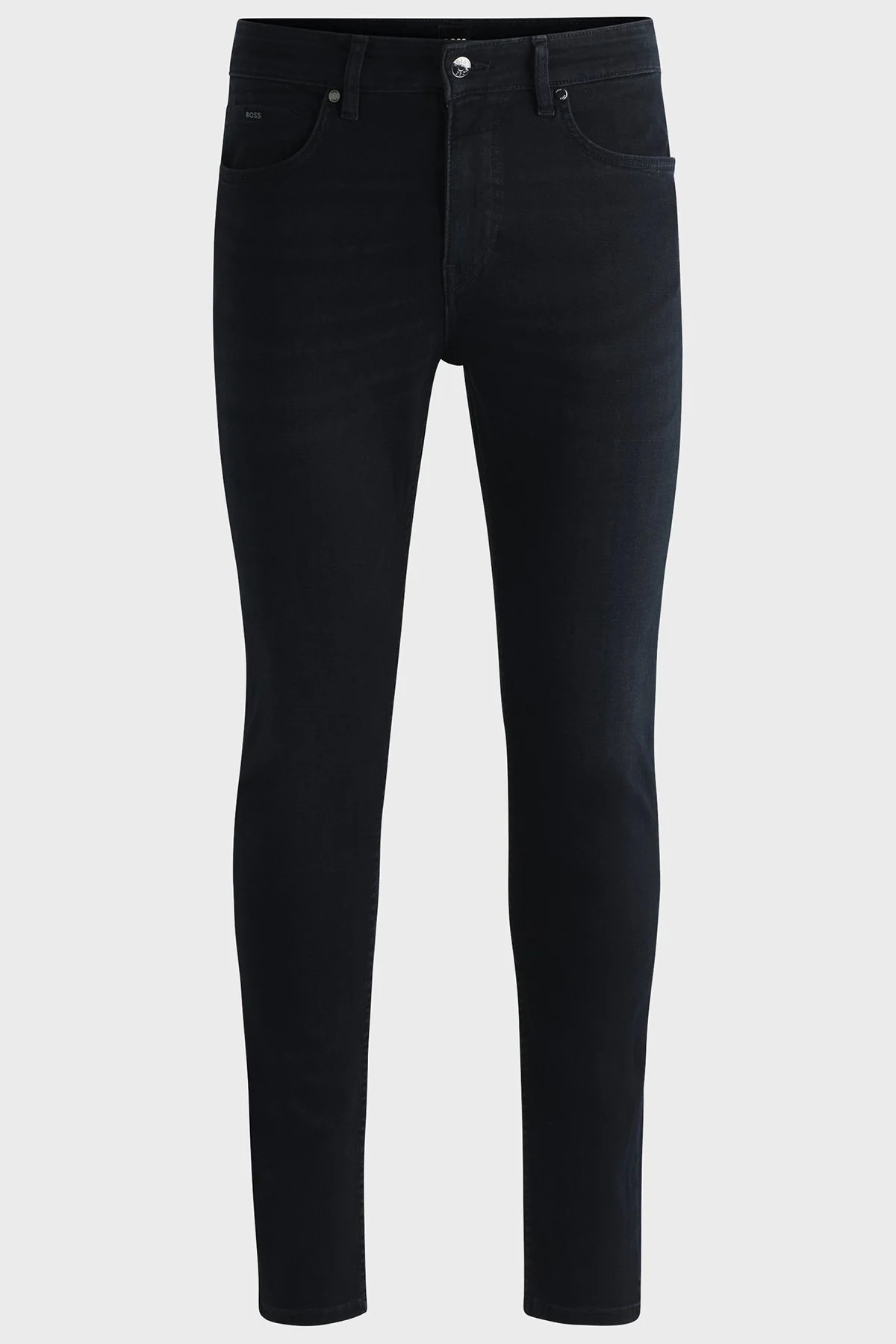 Boss Pamuklu Logolu Slim Fit Normal Bel Dar Paça Jeans Erkek Kot Pantolon 50536590 005 SİYAH - 3