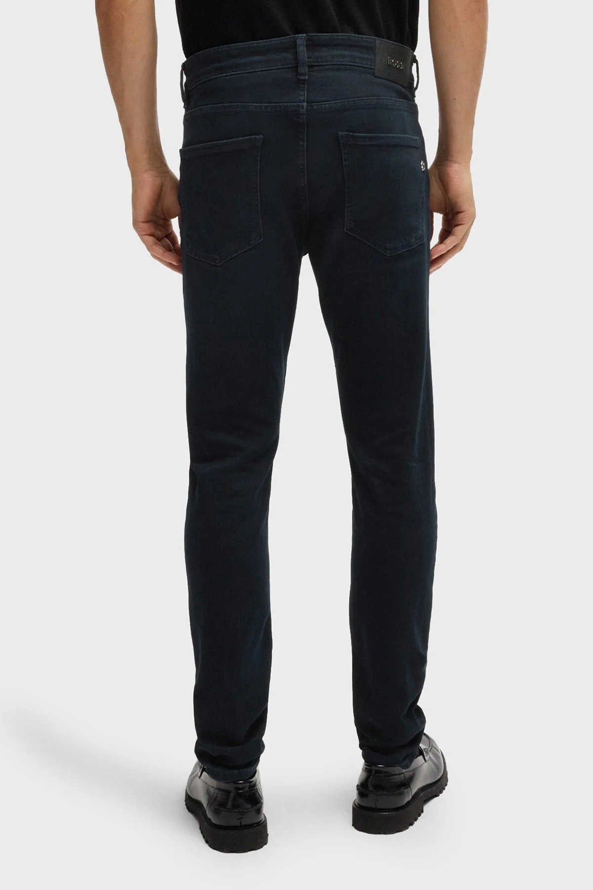 Boss Pamuklu Logolu Slim Fit Normal Bel Dar Paça Jeans Erkek Kot Pantolon 50536590 005 SİYAH - 4