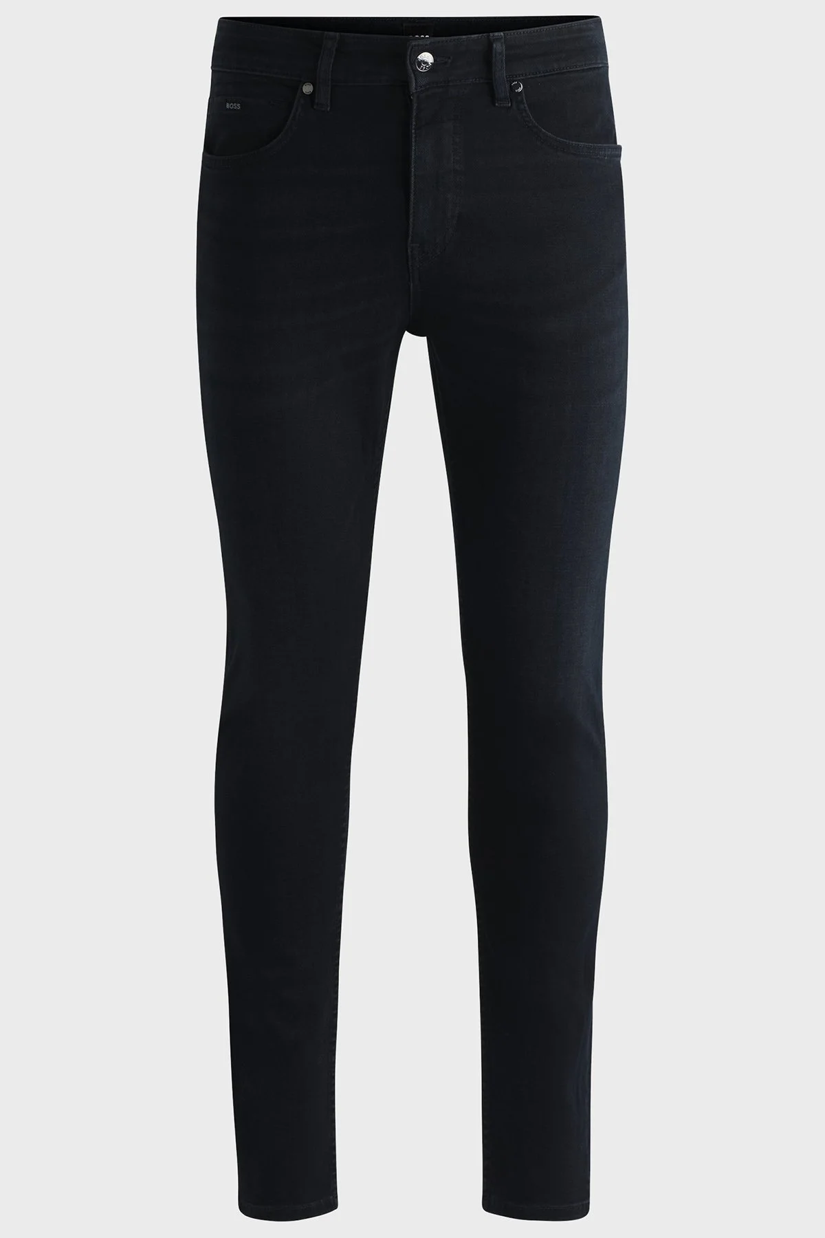 Boss Pamuklu Logolu Slim Fit Normal Bel Dar Paça Jeans Erkek Kot Pantolon 50536590 005 SİYAH - 3