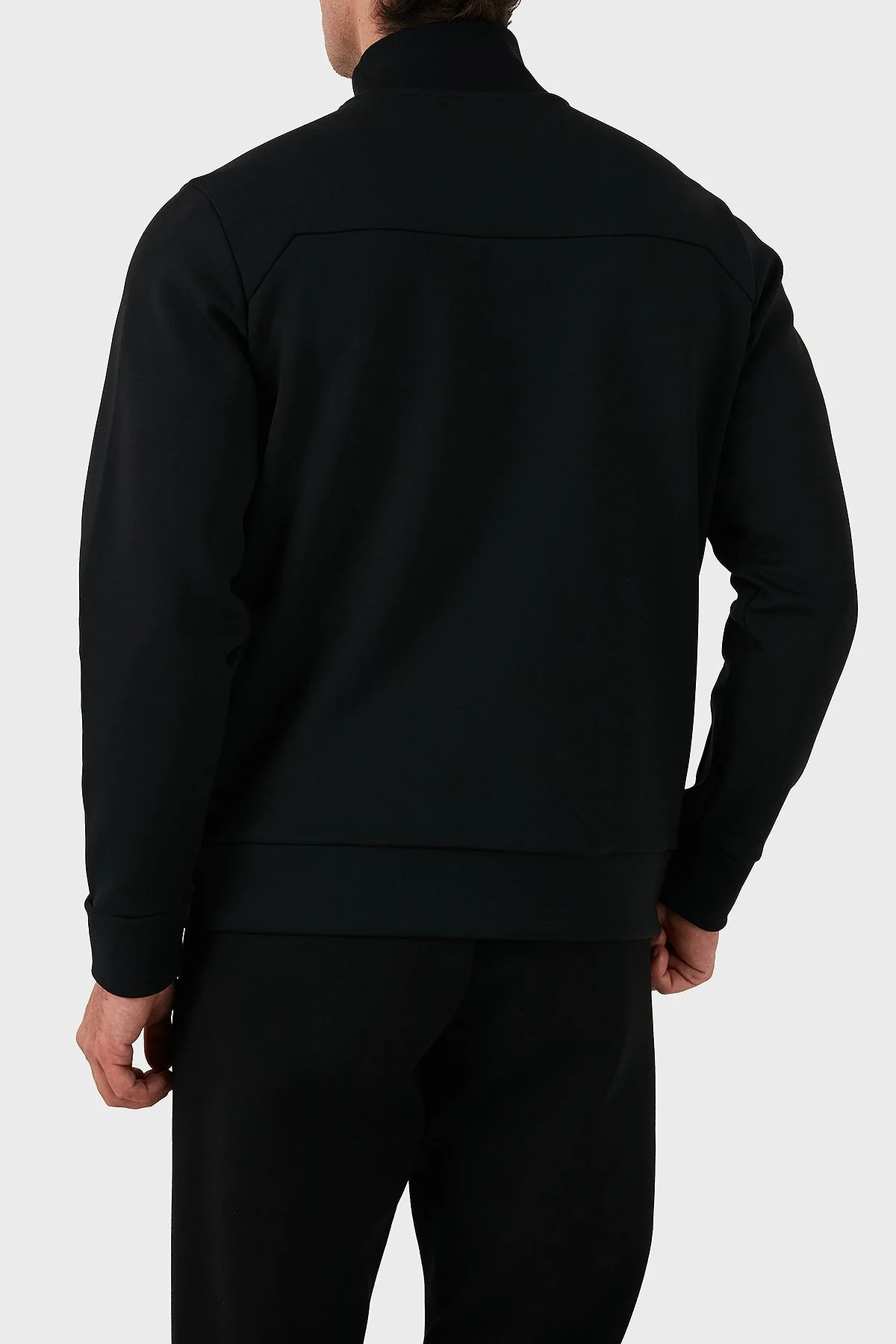 Boss Pamuklu Logolu Slim Fit Yarım Fermuarlı Dik Yaka Erkek Sweat 50523911 001 SİYAH - 2