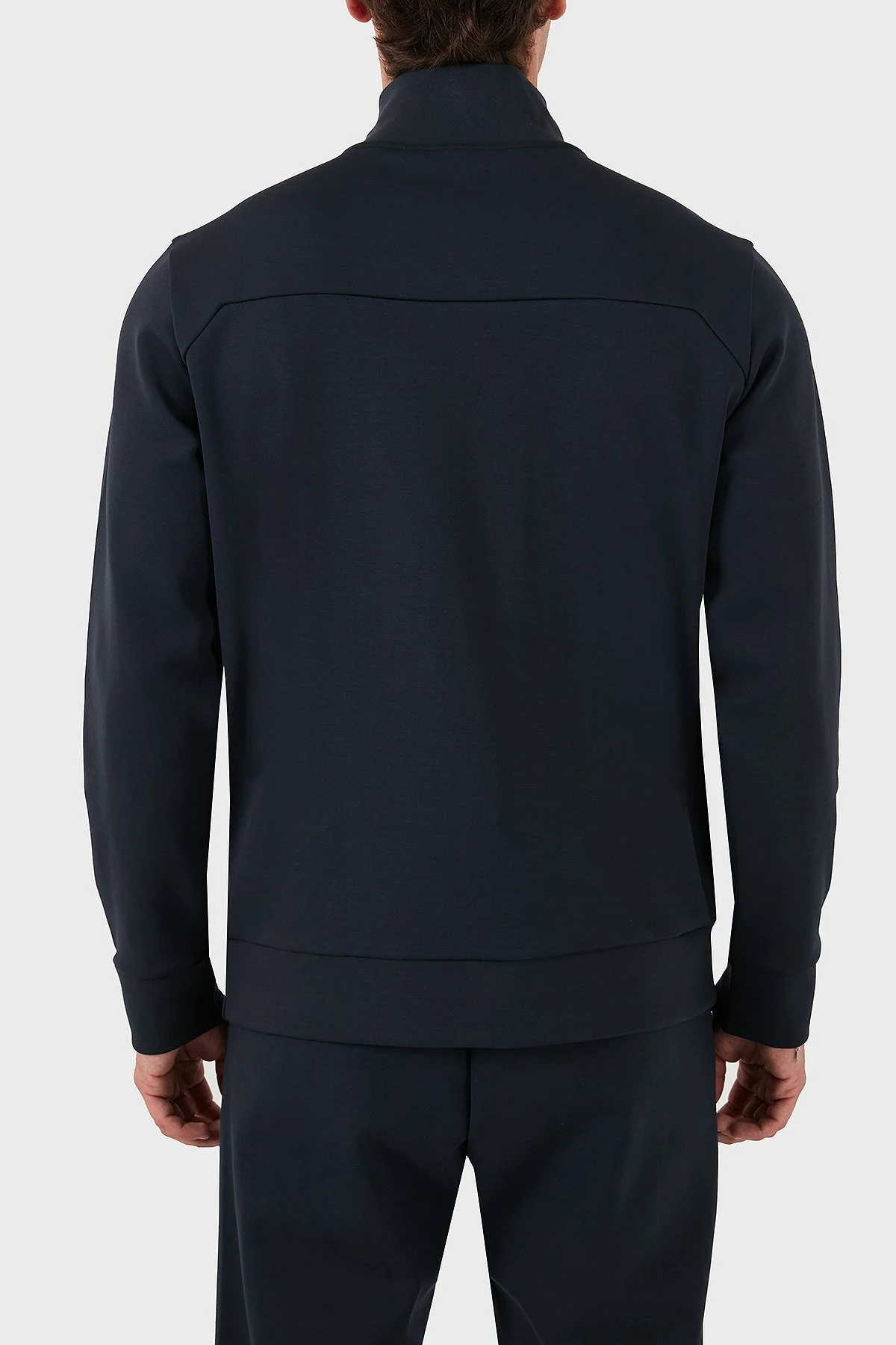 Boss Pamuklu Logolu Slim Fit Yarım Fermuarlı Dik Yaka Erkek Sweat 50523911 402 LACİVERT - 3