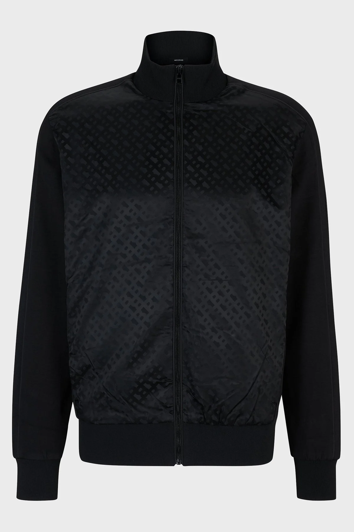 Boss Pamuklu Monogram Detaylı Regular Fit Fermuarlı Dik Yaka Erkek Sweat 50494081 001 SİYAH - 5