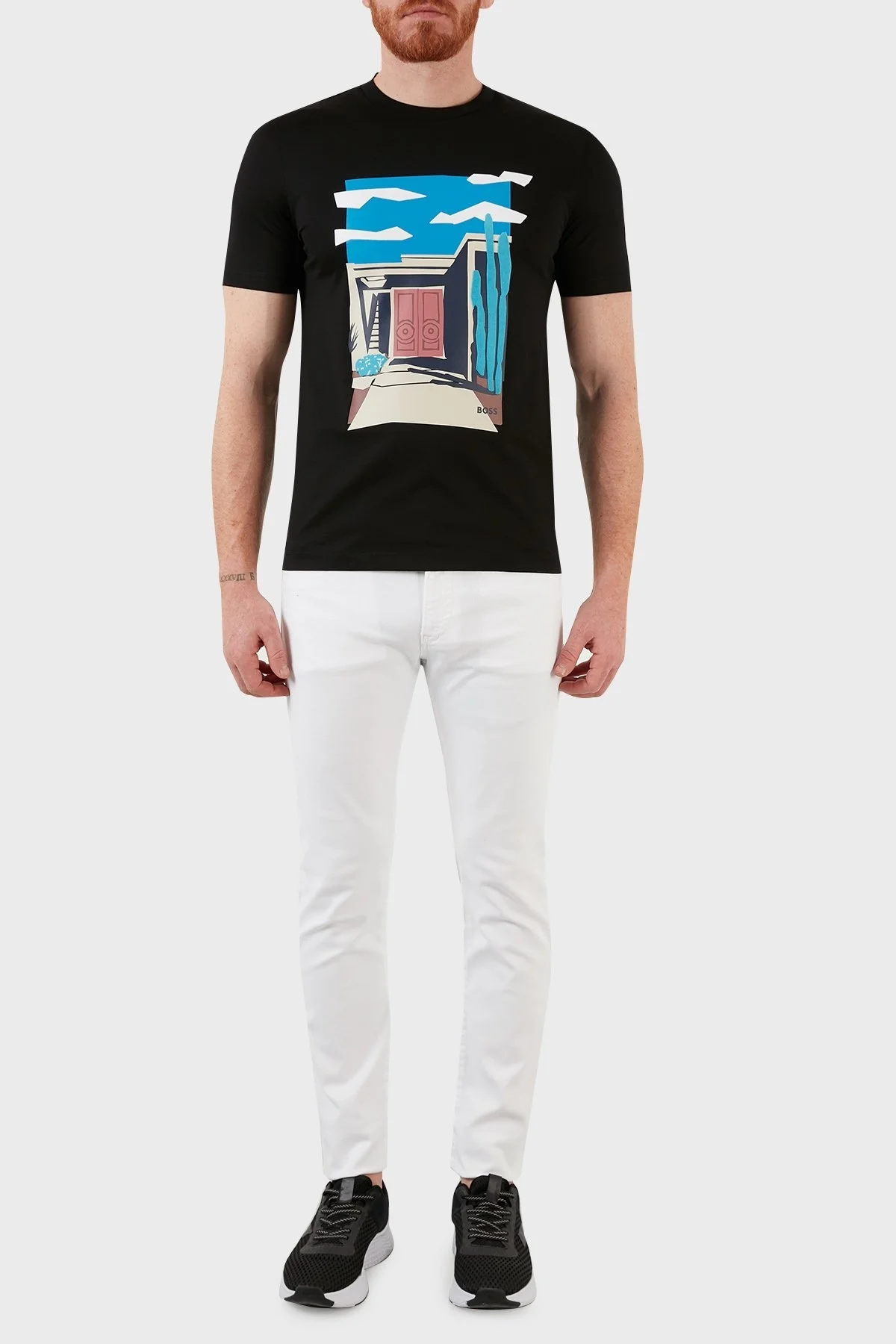 Boss Pamuklu Normal Bel Regular Fit Düz Paça Jeans Erkek Kot Pantolon 50467675 101 BEYAZ - 1