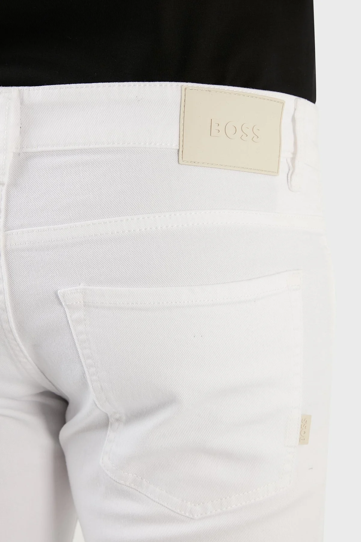 Boss Pamuklu Normal Bel Regular Fit Düz Paça Jeans Erkek Kot Pantolon 50467675 101 BEYAZ - 7