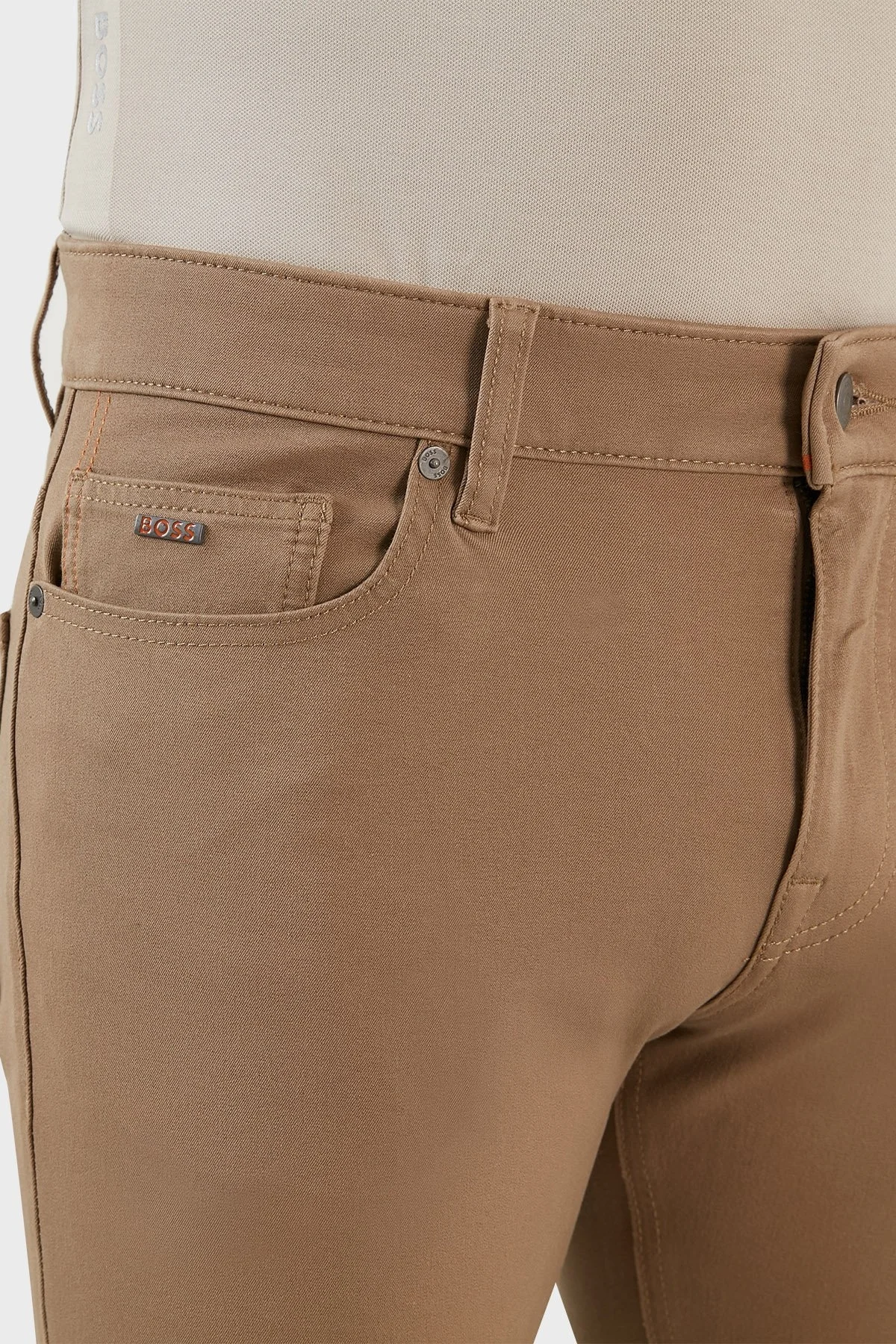Boss Pamuklu Normal Bel Regular Fit Düz Paça Jeans Erkek Kot Pantolon 50467818 269 CAMEL - 5