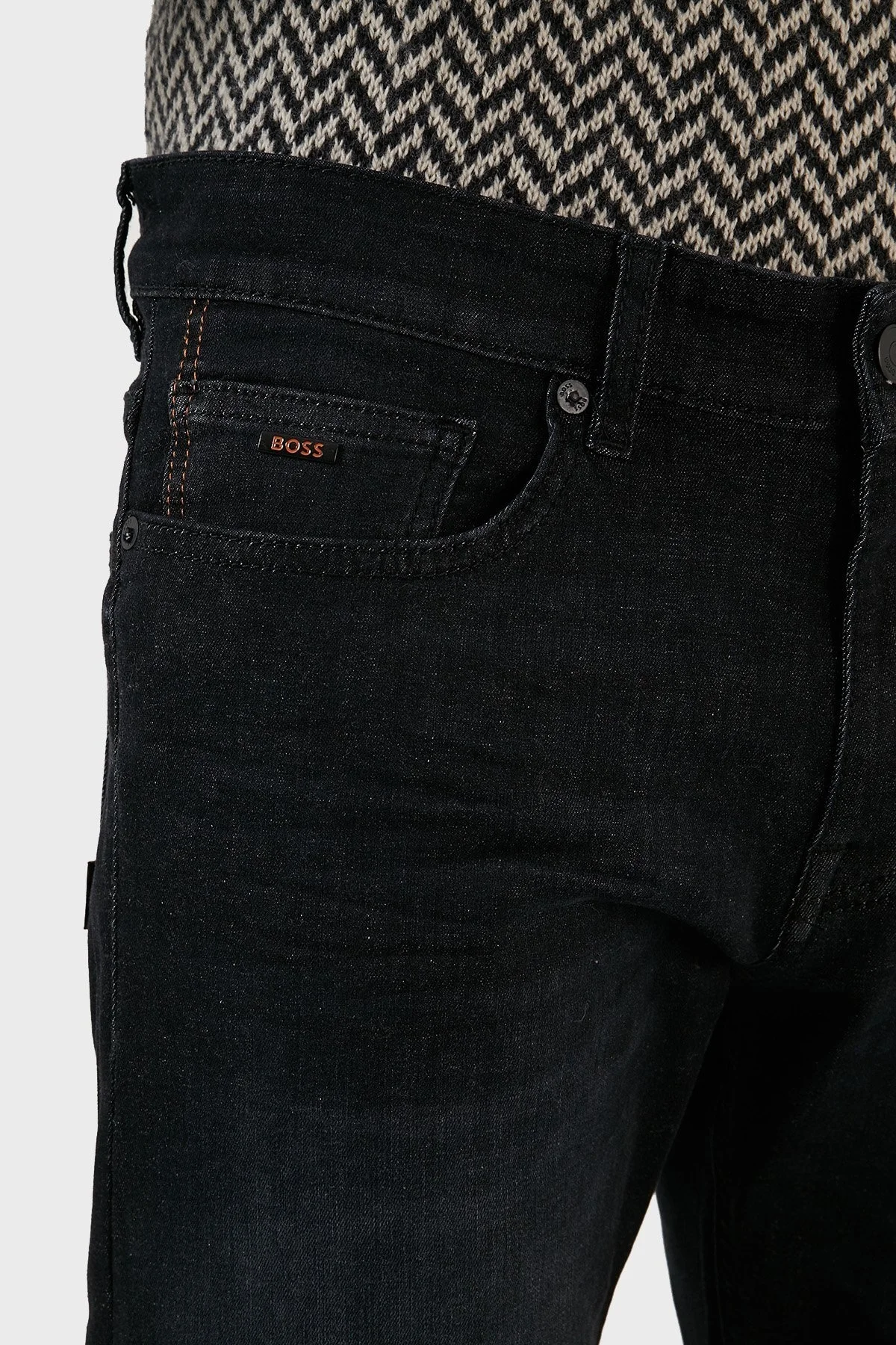 Boss Pamuklu Normal Bel Slim Fit Dar Paça Jeans Erkek Kot Pantolon 50480221 017 SİYAH - 6