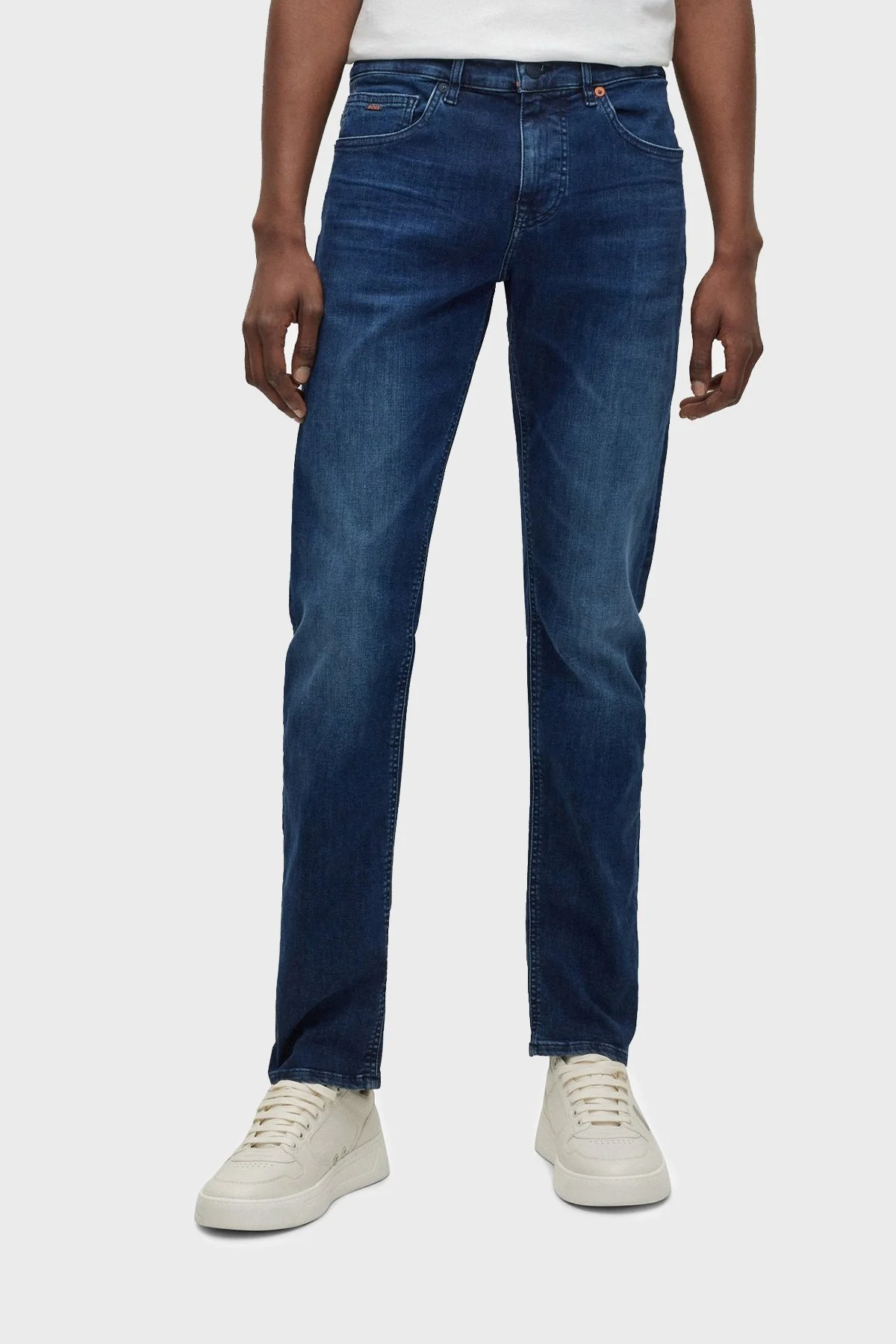 Boss Pamuklu Normal Bel Slim Fit Dar Paça Pantolon Erkek Kot Pantolon 50484263 414 LACİVERT - 1