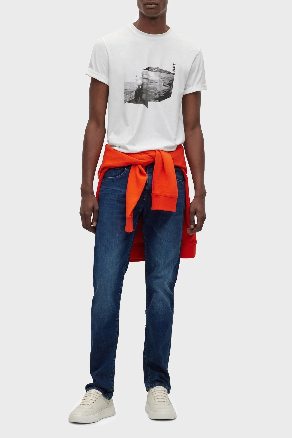 Boss Pamuklu Normal Bel Slim Fit Dar Paça Pantolon Erkek Kot Pantolon 50484263 414 LACİVERT - 2