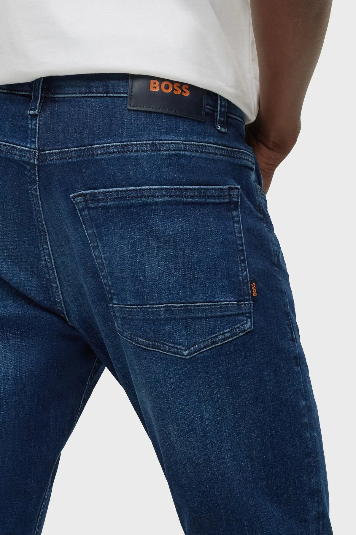 Boss Pamuklu Normal Bel Slim Fit Dar Paça Pantolon Erkek Kot Pantolon 50484263 414 LACİVERT - 4