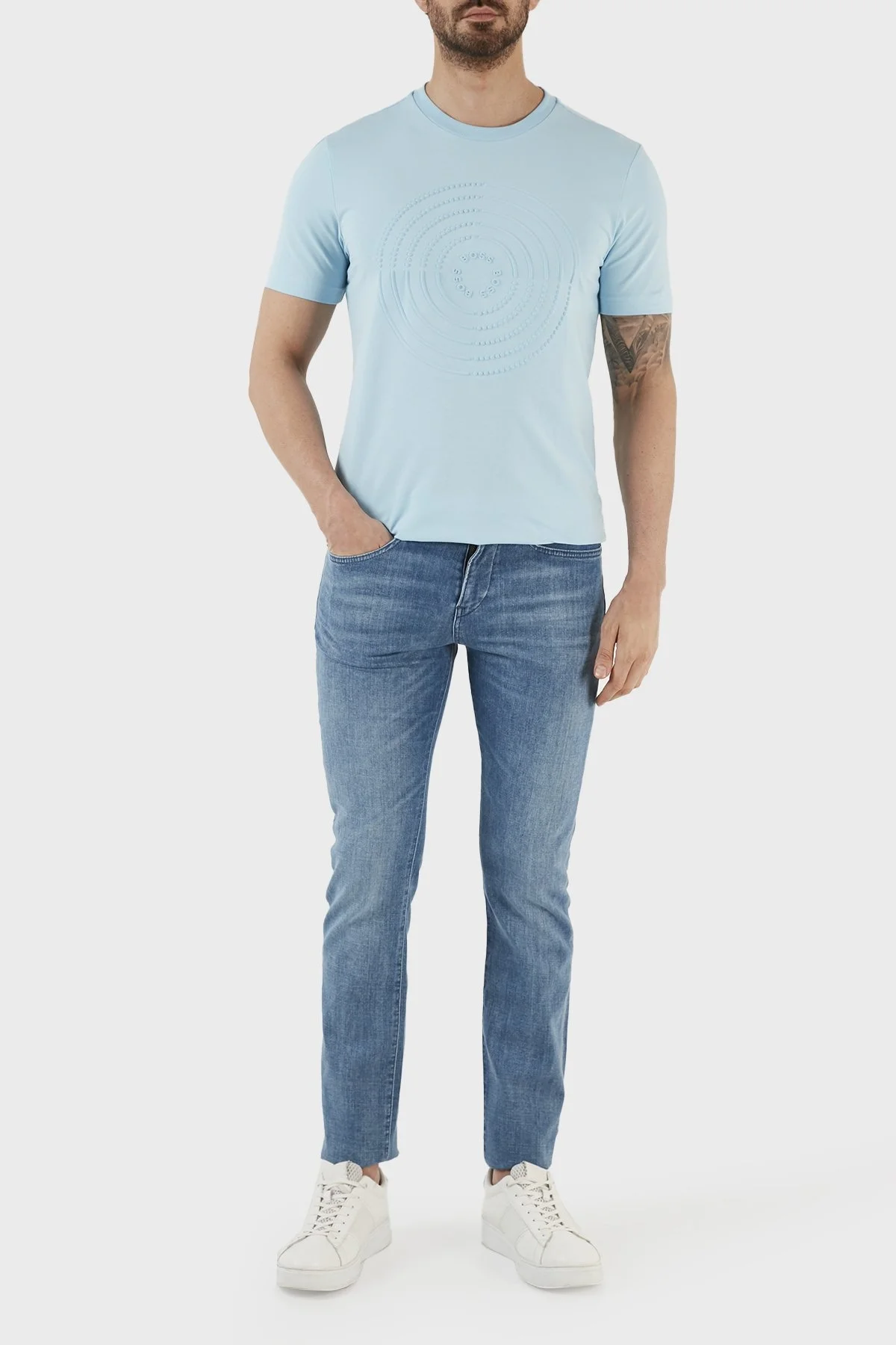 Boss Pamuklu Normal Bel Slim Fit Düz Paça Jeans Erkek Kot Pantolon 50488494 445 MAVİ - 8