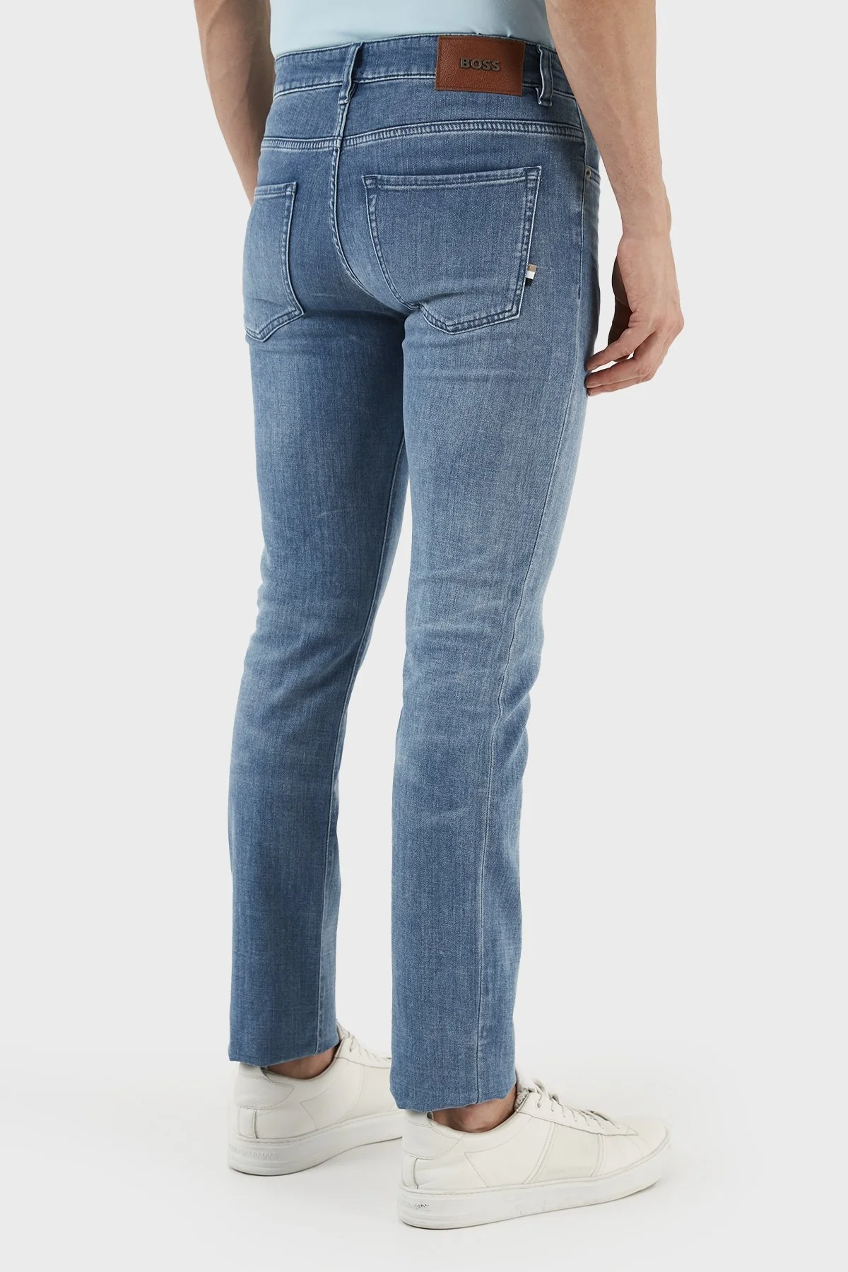 Boss Pamuklu Normal Bel Slim Fit Düz Paça Jeans Erkek Kot Pantolon 50488494 445 MAVİ - 13