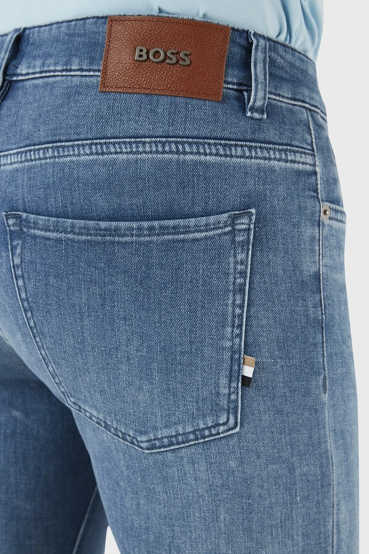 Boss Pamuklu Normal Bel Slim Fit Düz Paça Jeans Erkek Kot Pantolon 50488494 445 MAVİ - 14