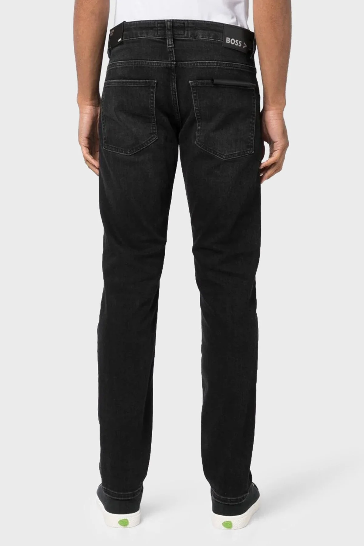 Boss P-Delaware 3-1 Pamuklu Normal Bel Slim Fit Düz Paça Jeans Erkek Kot Pantolon 50496989 004 SİYAH - 3