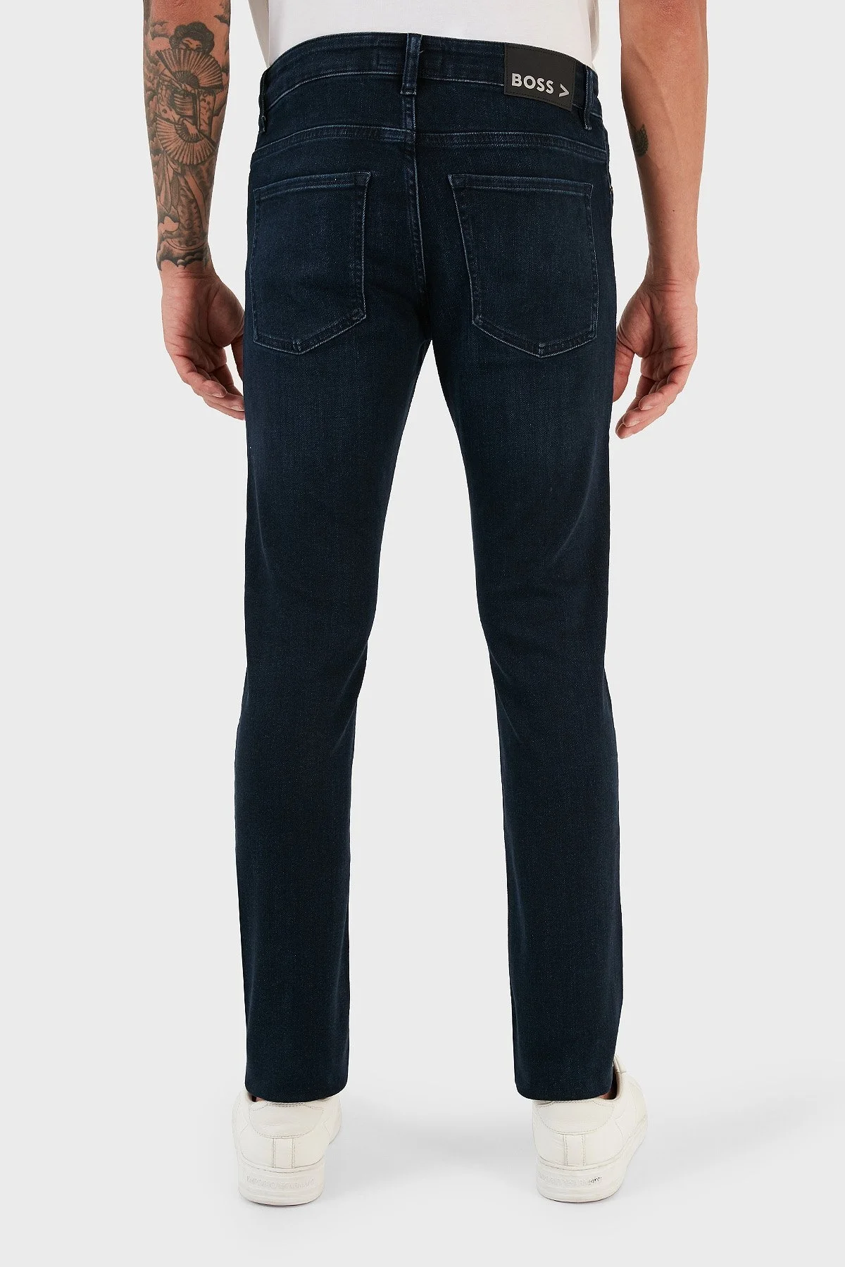 Boss P-Delaware Pamuklu Normal Bel Slim Fit Düz Paça Jeans Erkek Kot Pantolon 50496988 418 KOYU MAVİ - 4