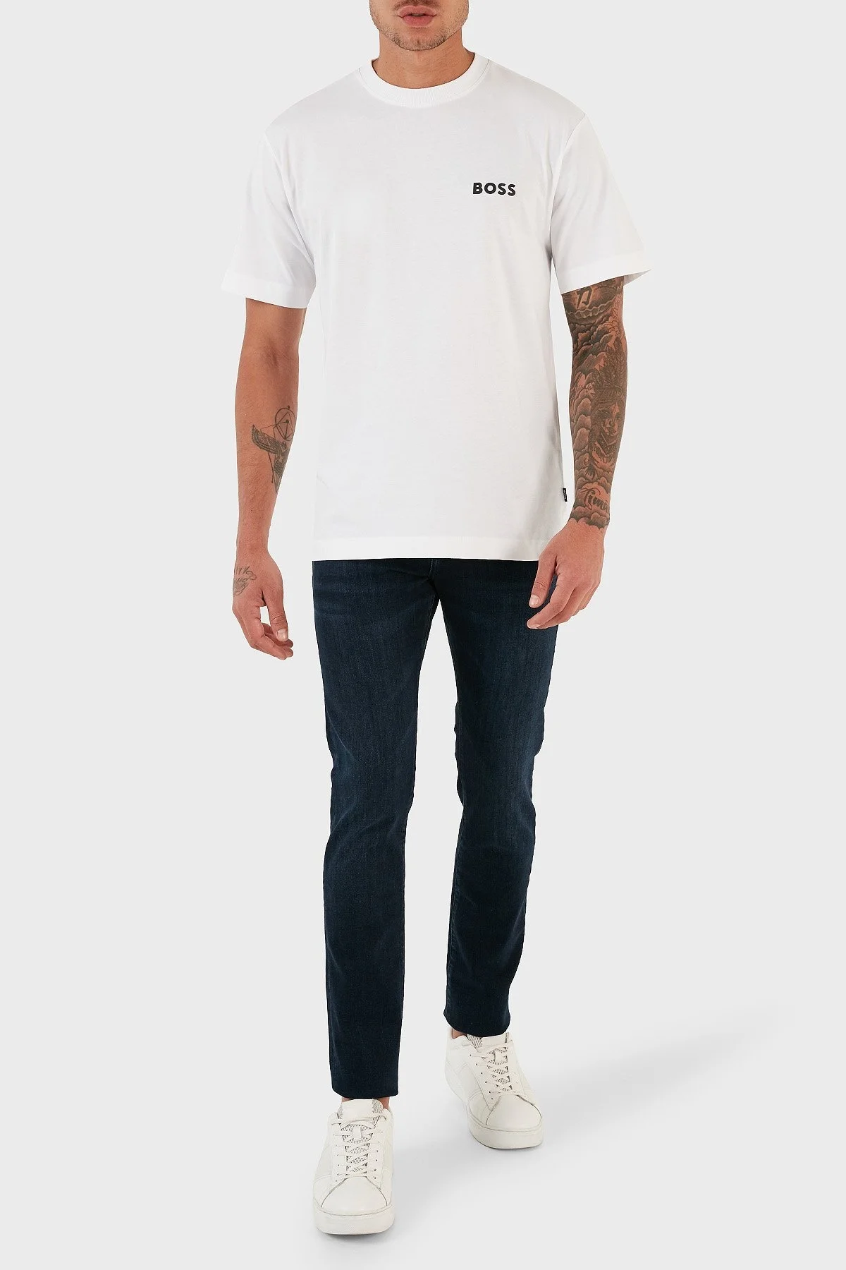 Boss P-Delaware Pamuklu Normal Bel Slim Fit Düz Paça Jeans Erkek Kot Pantolon 50496988 418 KOYU MAVİ - 6