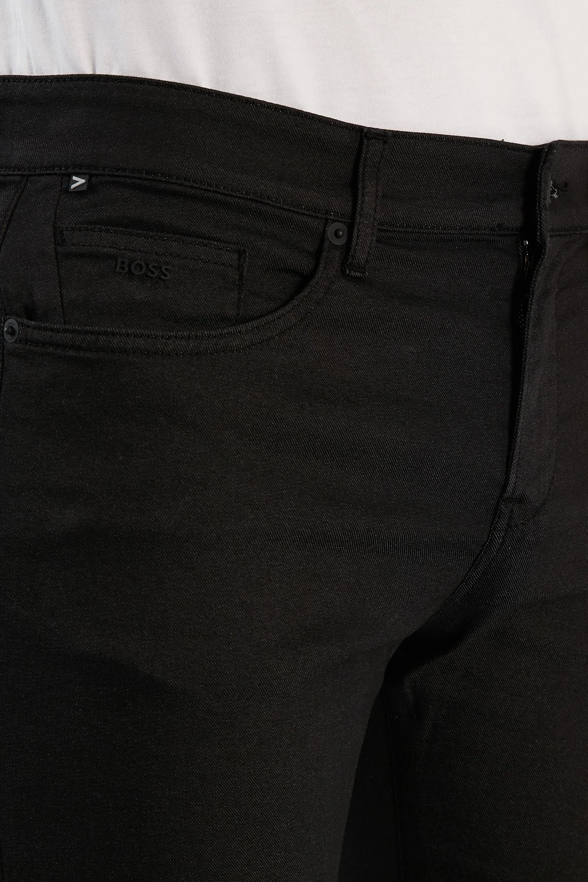 Boss Pamuklu Normal Bel Slim Fit Kısa Paça Jeans Erkek Kot Pantolon 50490526 001 SİYAH - 5