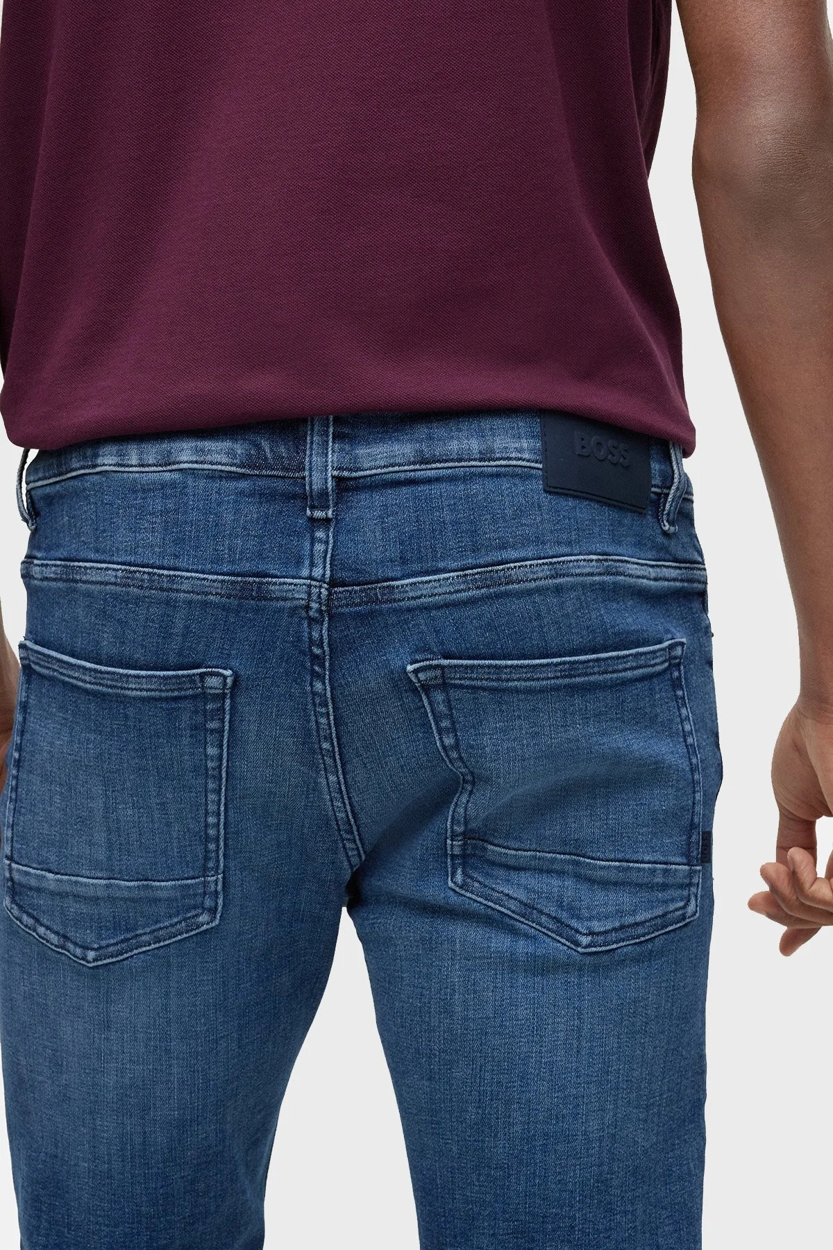 Boss Pamuklu Normal Bel Slim Fit Pantolon Erkek Kot Pantolon 50483899 423 LACİVERT - 4