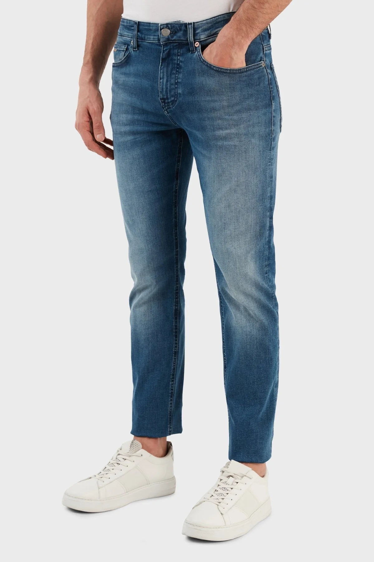 Boss Pamuklu Normal Bel Slim Fit Pantolon Erkek Kot Pantolon 50484271 429 LACİVERT - 4