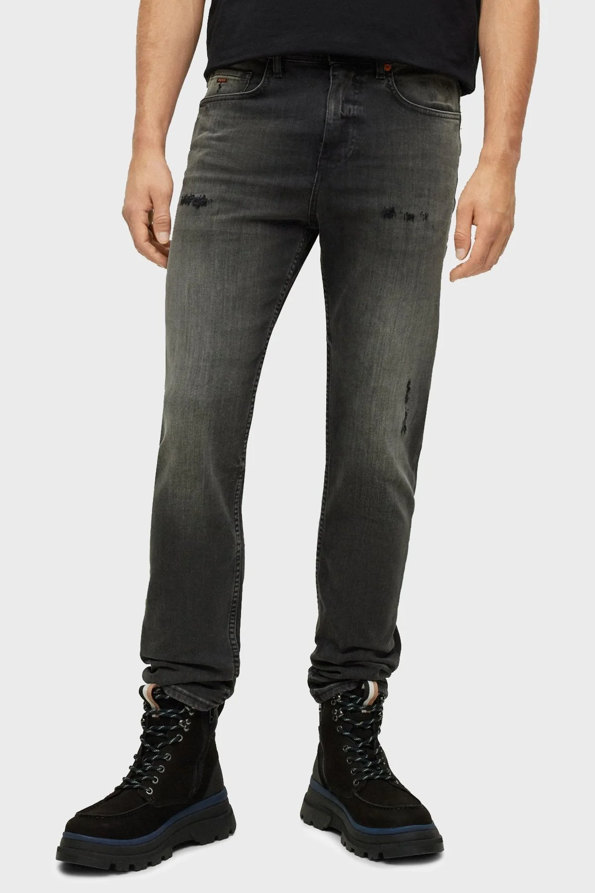 Boss Pamuklu Normal Bel Slim Fit Pantolon Erkek Kot Pantolon 50484322 007 SİYAH - 1