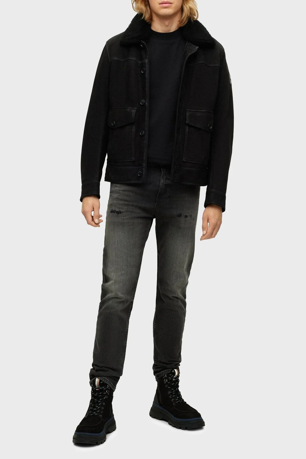 Boss Pamuklu Normal Bel Slim Fit Pantolon Erkek Kot Pantolon 50484322 007 SİYAH - 2