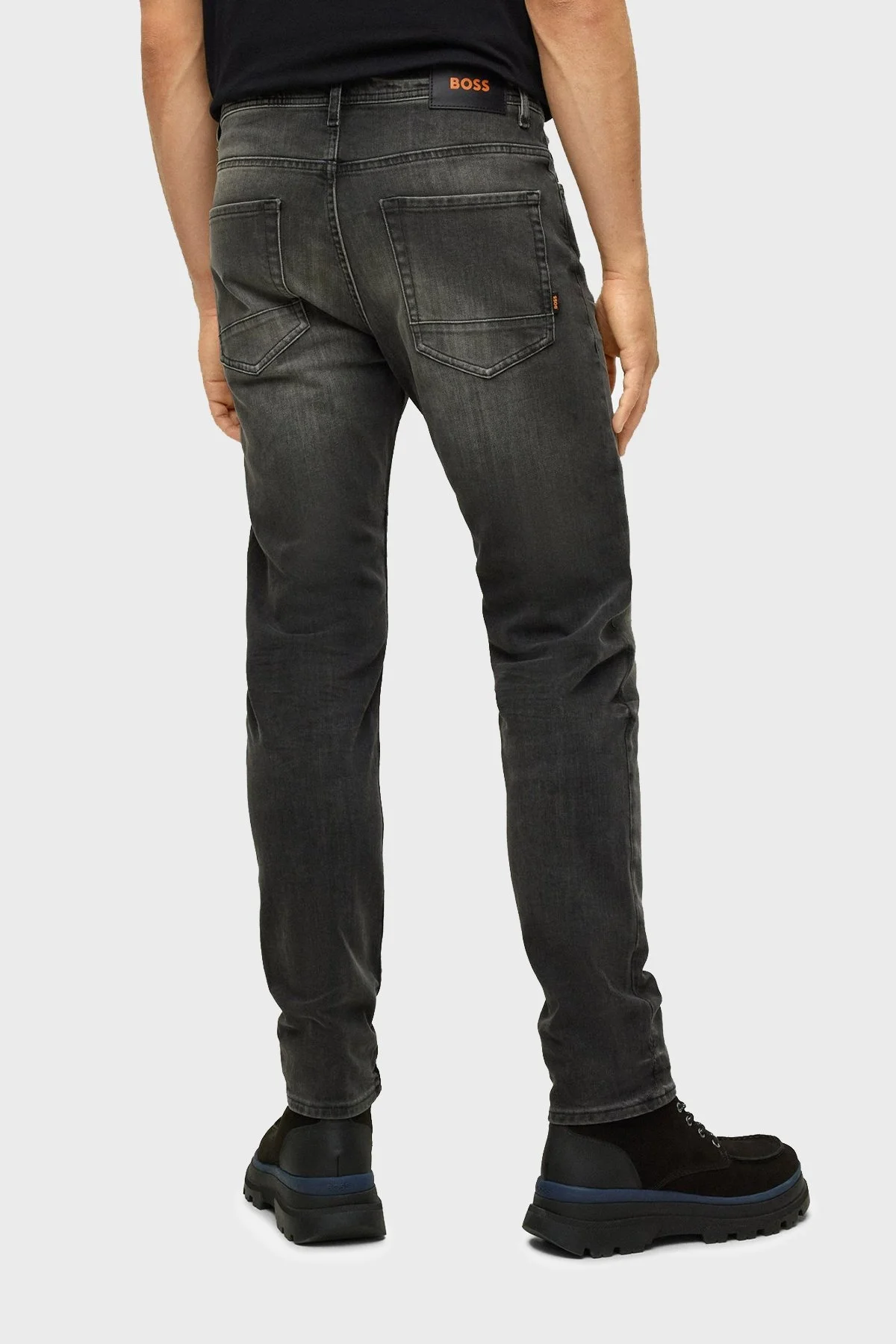 Boss Pamuklu Normal Bel Slim Fit Pantolon Erkek Kot Pantolon 50484322 007 SİYAH - 3