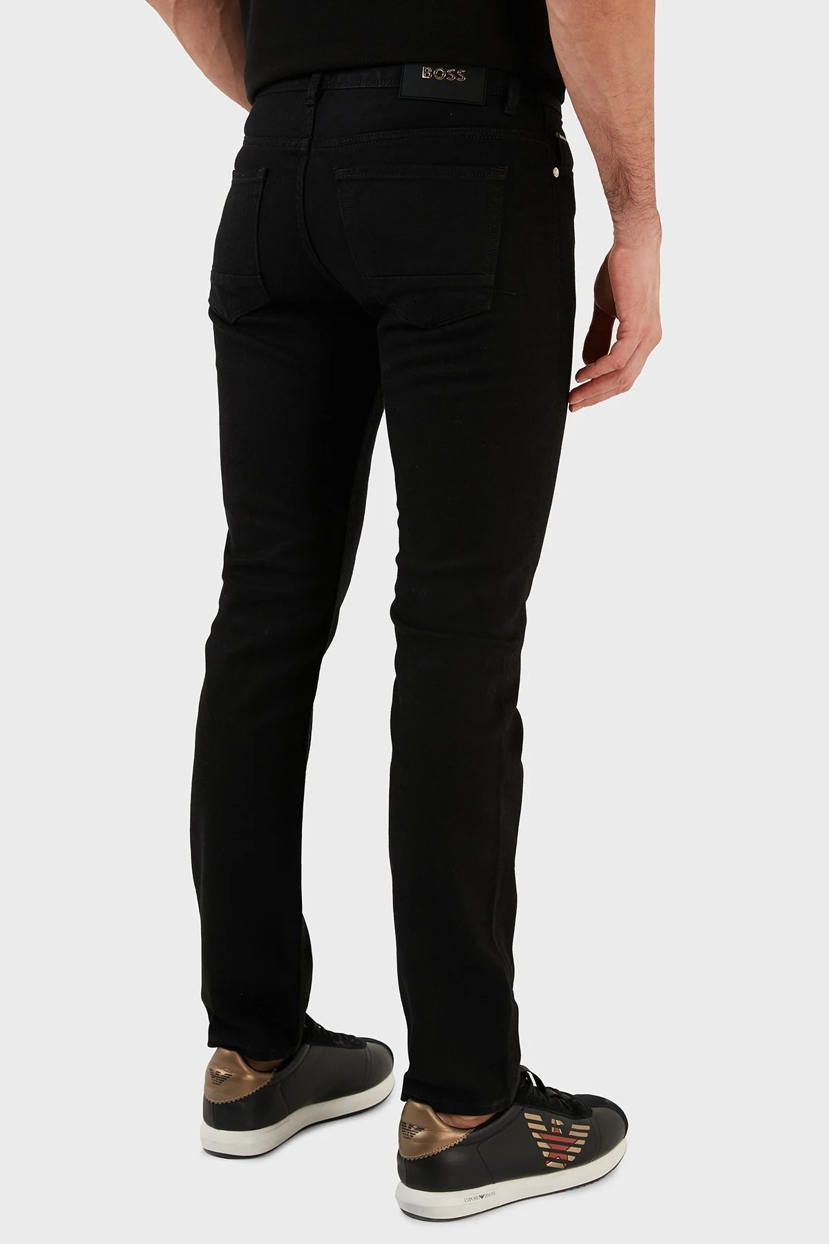 Boss Pamuklu Normal Bel Slim Fit Pantolon Erkek Kot Pantolon 50486408 014 SİYAH - 5