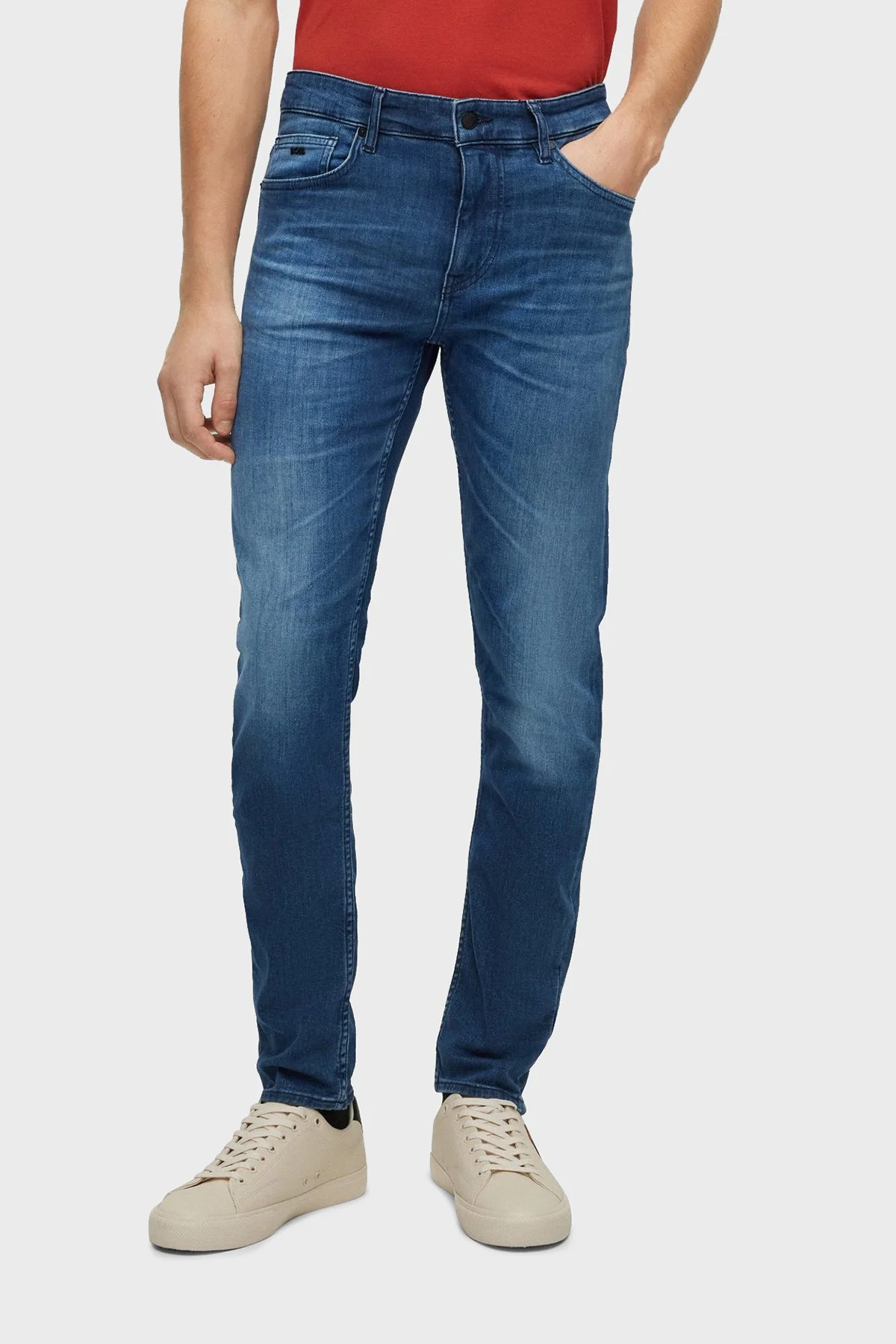 Boss Pamuklu Normal Bel Slim Fit Pantolon Erkek Kot Pantolon 50491002 421 LACİVERT - 1