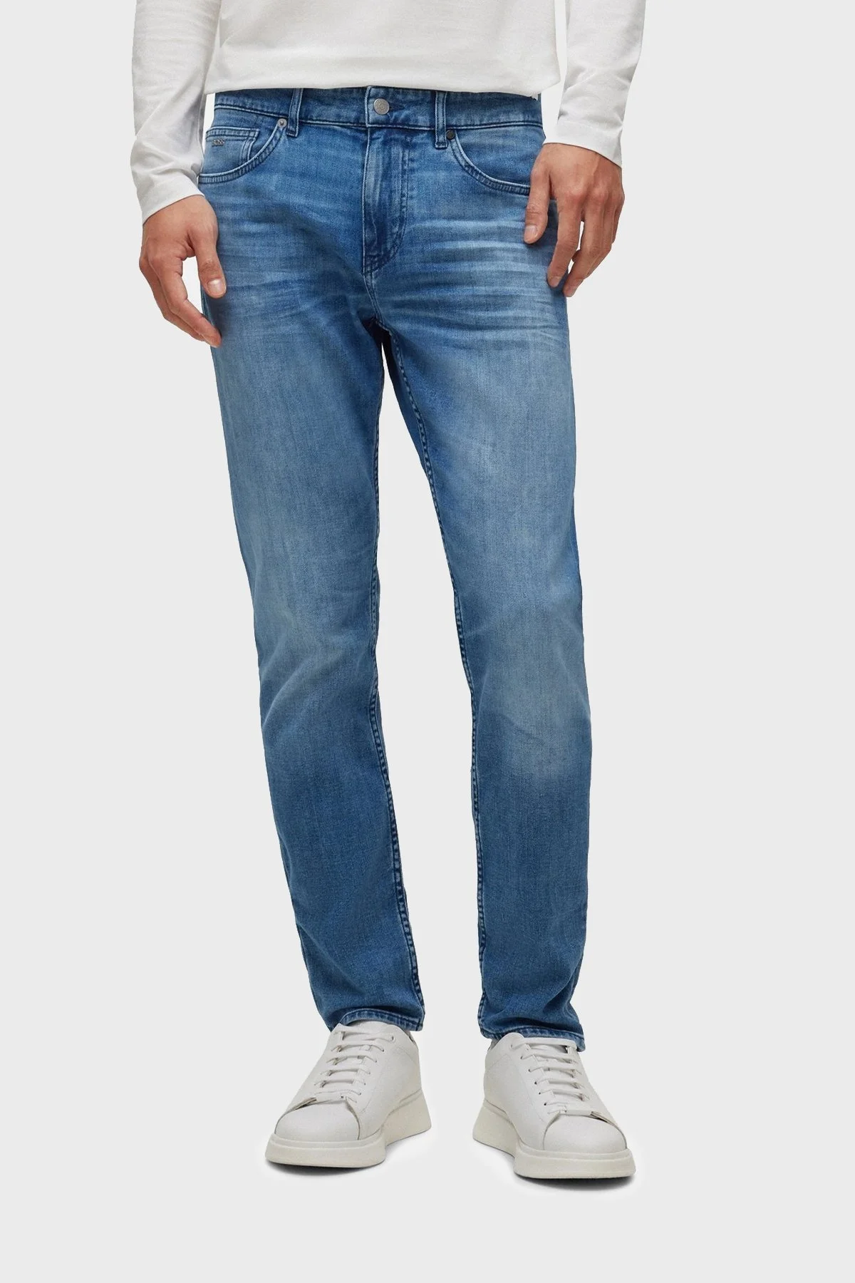 Boss Pamuklu Normal Bel Slim Fit Pantolon Erkek Kot Pantolon 50491012 430 MAVİ - 1