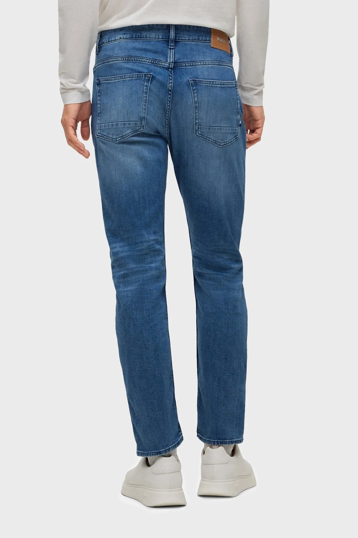 Boss Pamuklu Normal Bel Slim Fit Pantolon Erkek Kot Pantolon 50491012 430 MAVİ - 3