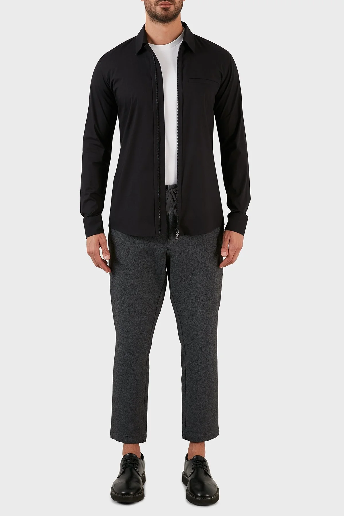 Boss Pamuklu Normal Bel Tapered Fit Chino Erkek Pantolon 50478906 061 GRİ - 1