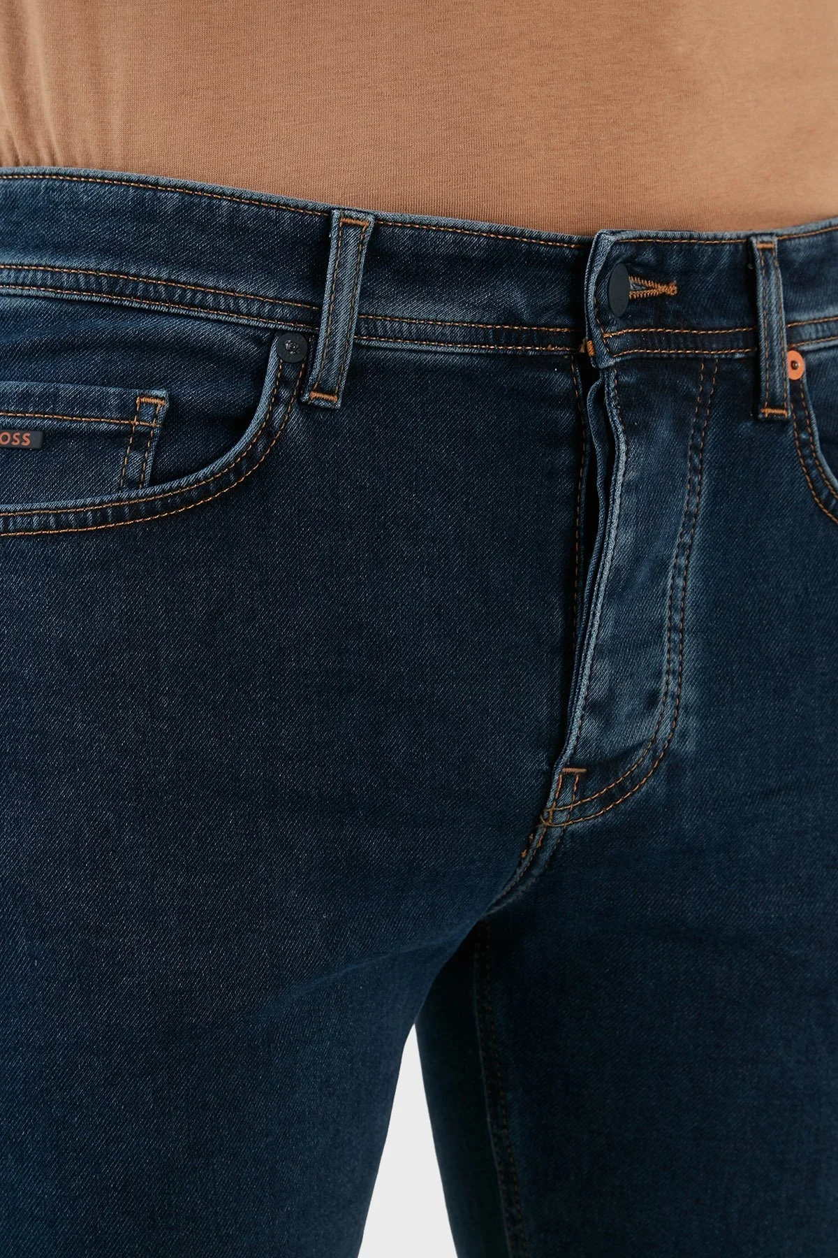 Boss Pamuklu Normal Bel Tapered Fit Jeans Erkek Kot Pantolon 50477954 412 LACİVERT - 5