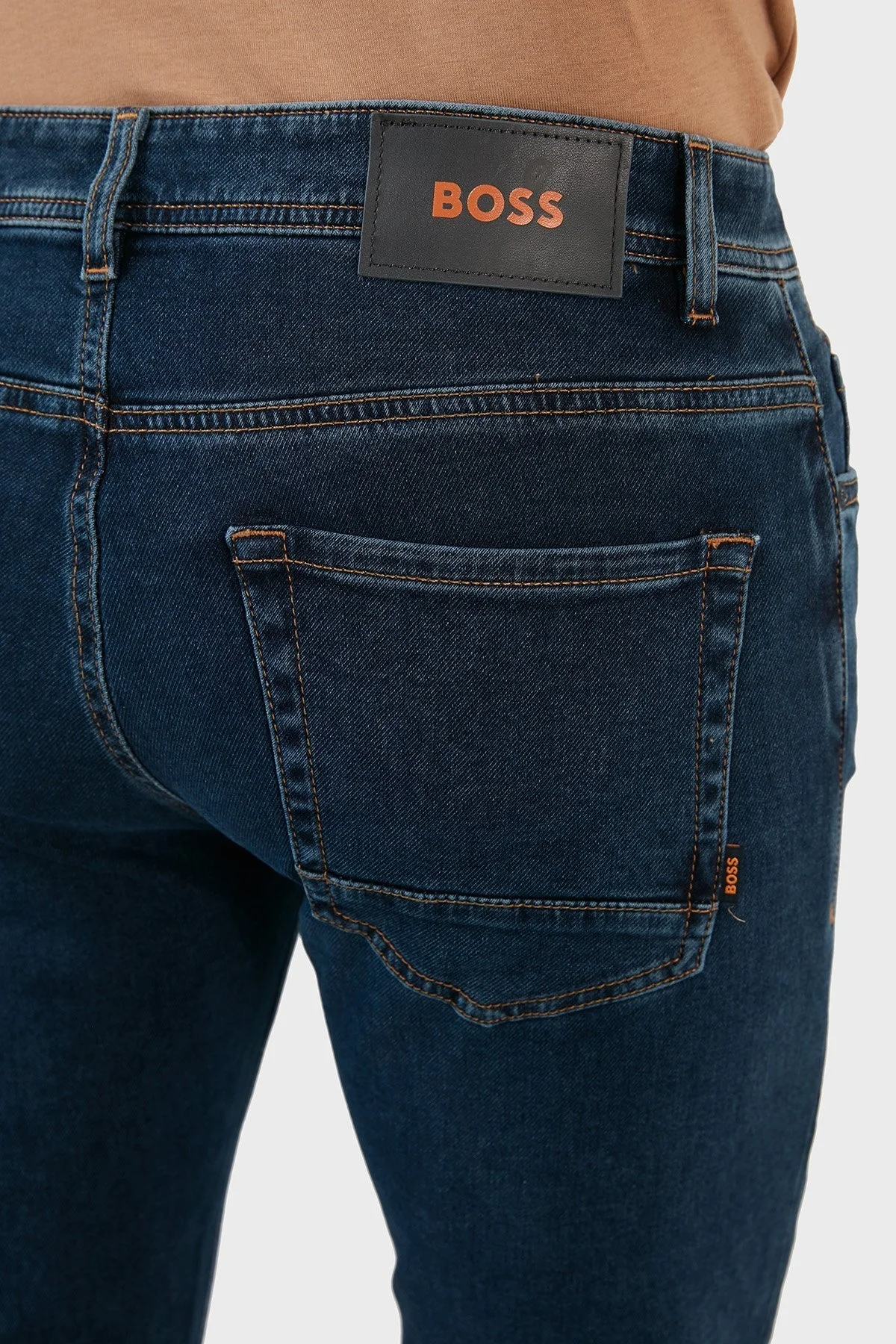 Boss Pamuklu Normal Bel Tapered Fit Jeans Erkek Kot Pantolon 50477954 412 LACİVERT - 7