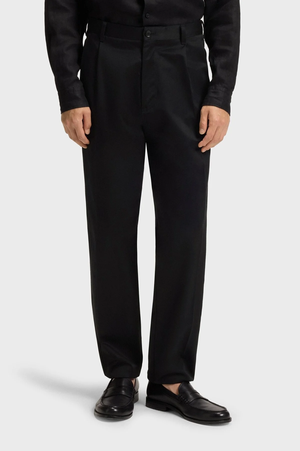 Boss Pamuklu Plise Detaylı Relaxed Fit Düz Paça Erkek Pantolon 50546925 001 SİYAH - 2