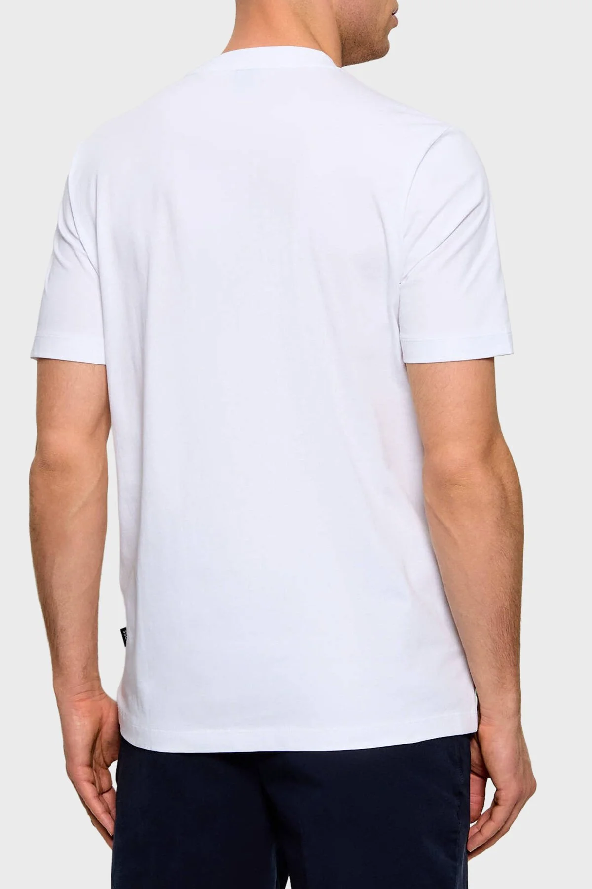 Boss Pamuklu Regular Fit Baskılı Bisiklet Yaka Erkek T Shirt 50559754 100 BEYAZ - 3