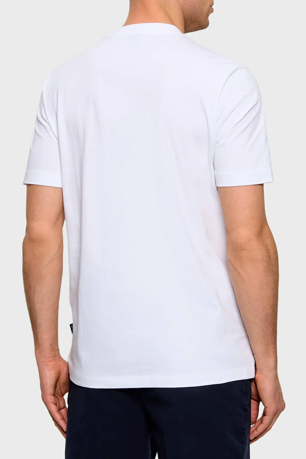 Boss Pamuklu Regular Fit Baskılı Bisiklet Yaka Erkek T Shirt 50559754 100 BEYAZ - 6