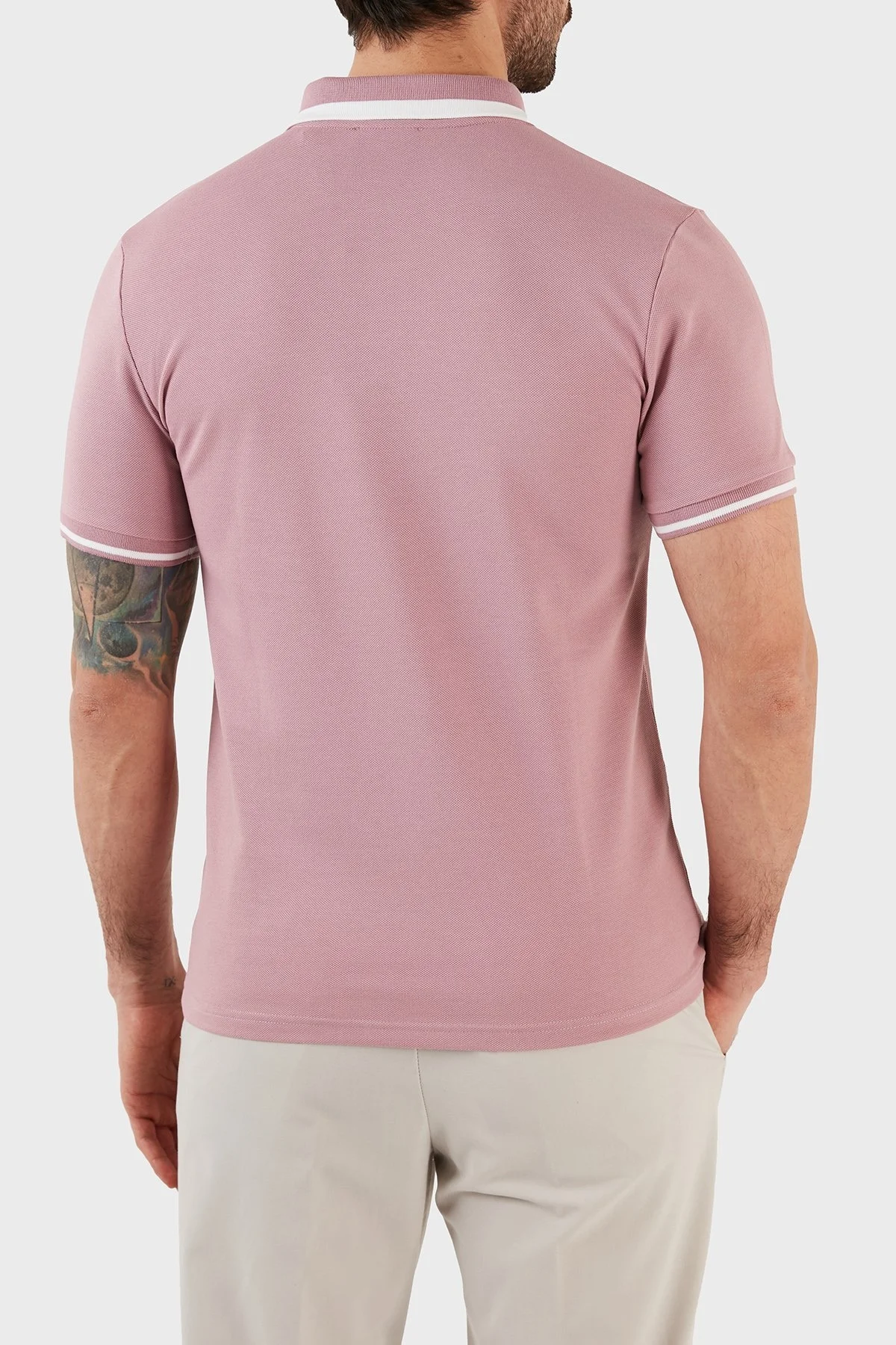 Boss Pamuklu Regular Fit Bisiklet Yaka Erkek Polo T Shirt 50485406 686 GÜL KURUSU - 5