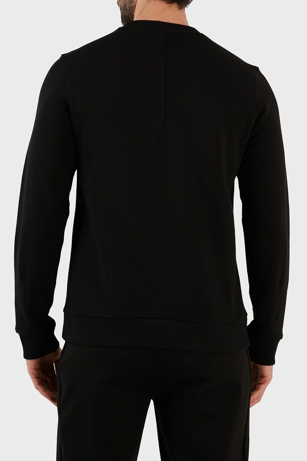 Boss Pamuklu Regular Fit Bisiklet Yaka Erkek Sweat 50483018 001 SİYAH - 5