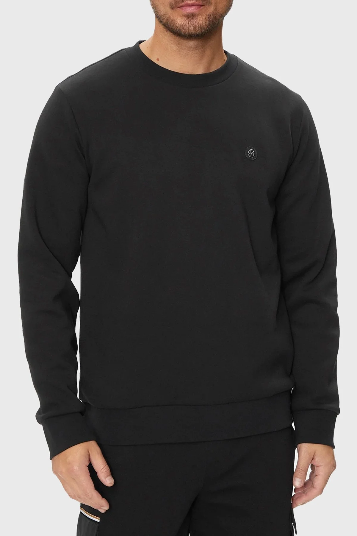 Boss Pamuklu Regular Fit Bisiklet Yaka Erkek Sweat 50520302 001 SİYAH - 1