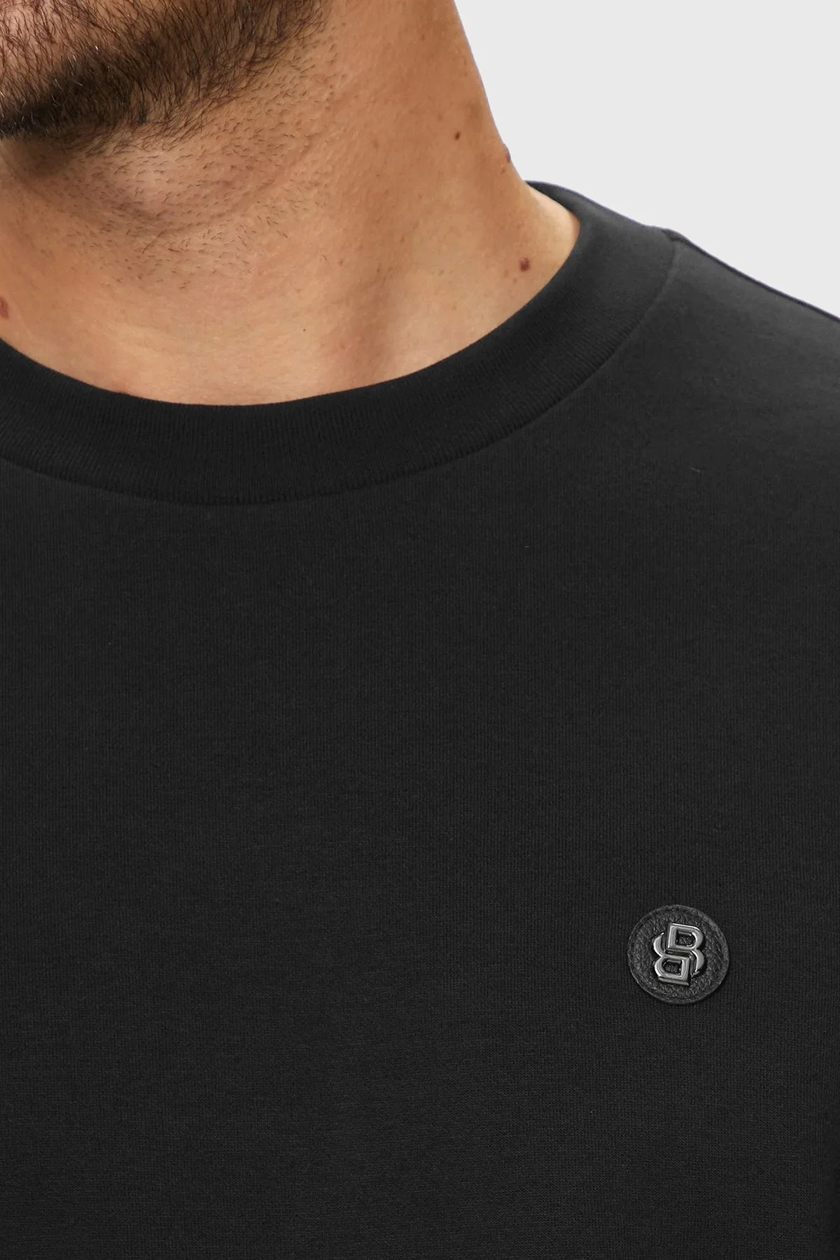 Boss Pamuklu Regular Fit Bisiklet Yaka Erkek Sweat 50520302 001 SİYAH - 4