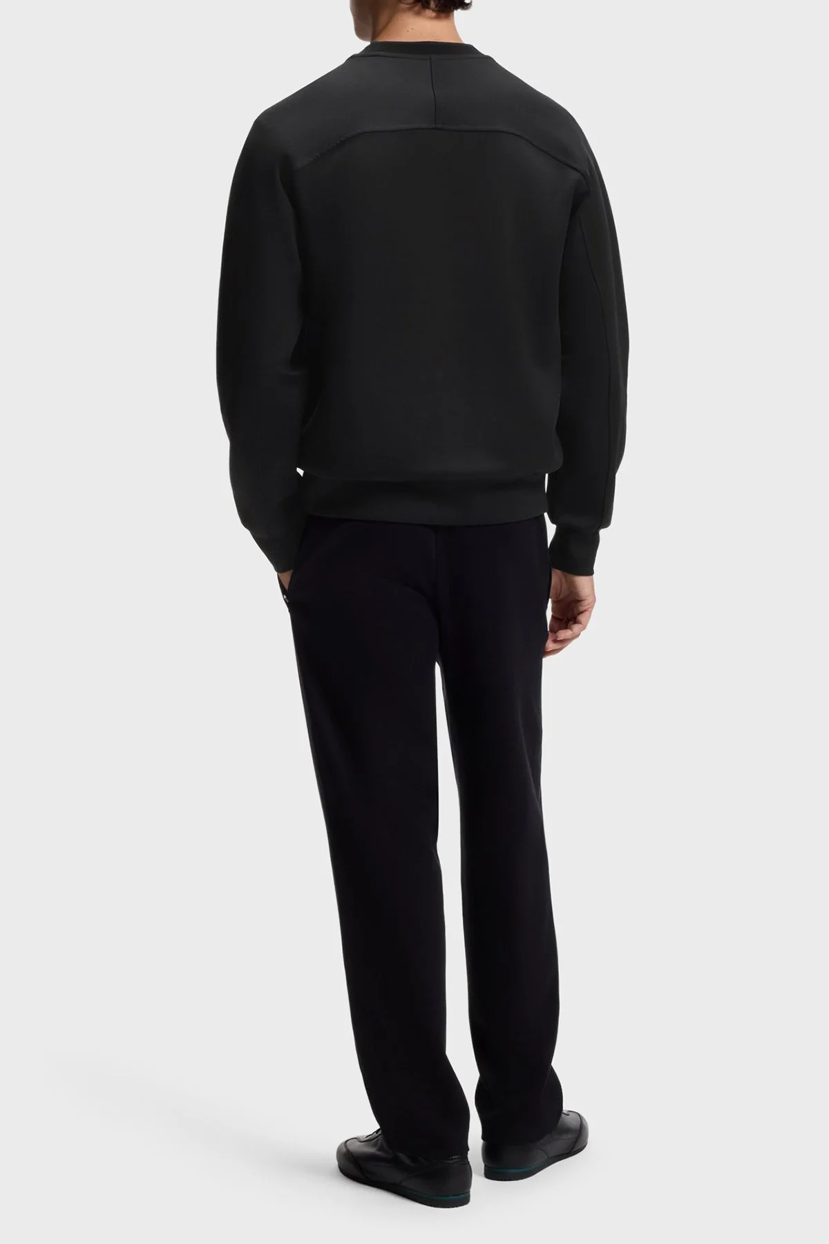 Boss Pamuklu Regular Fit Bisiklet Yaka Erkek Sweat 50565041 001 Siyah - 3